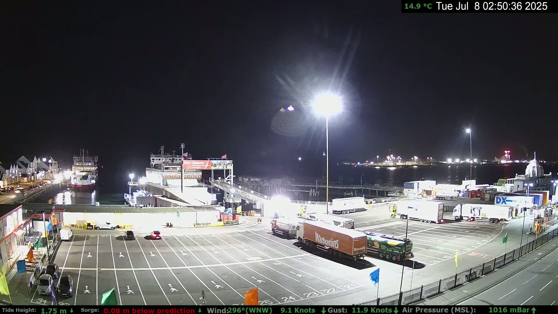 Southampton Vehicle Ferry Terminal Live Cam -  Southampton, Hampshire, South East, England, United Kingdom