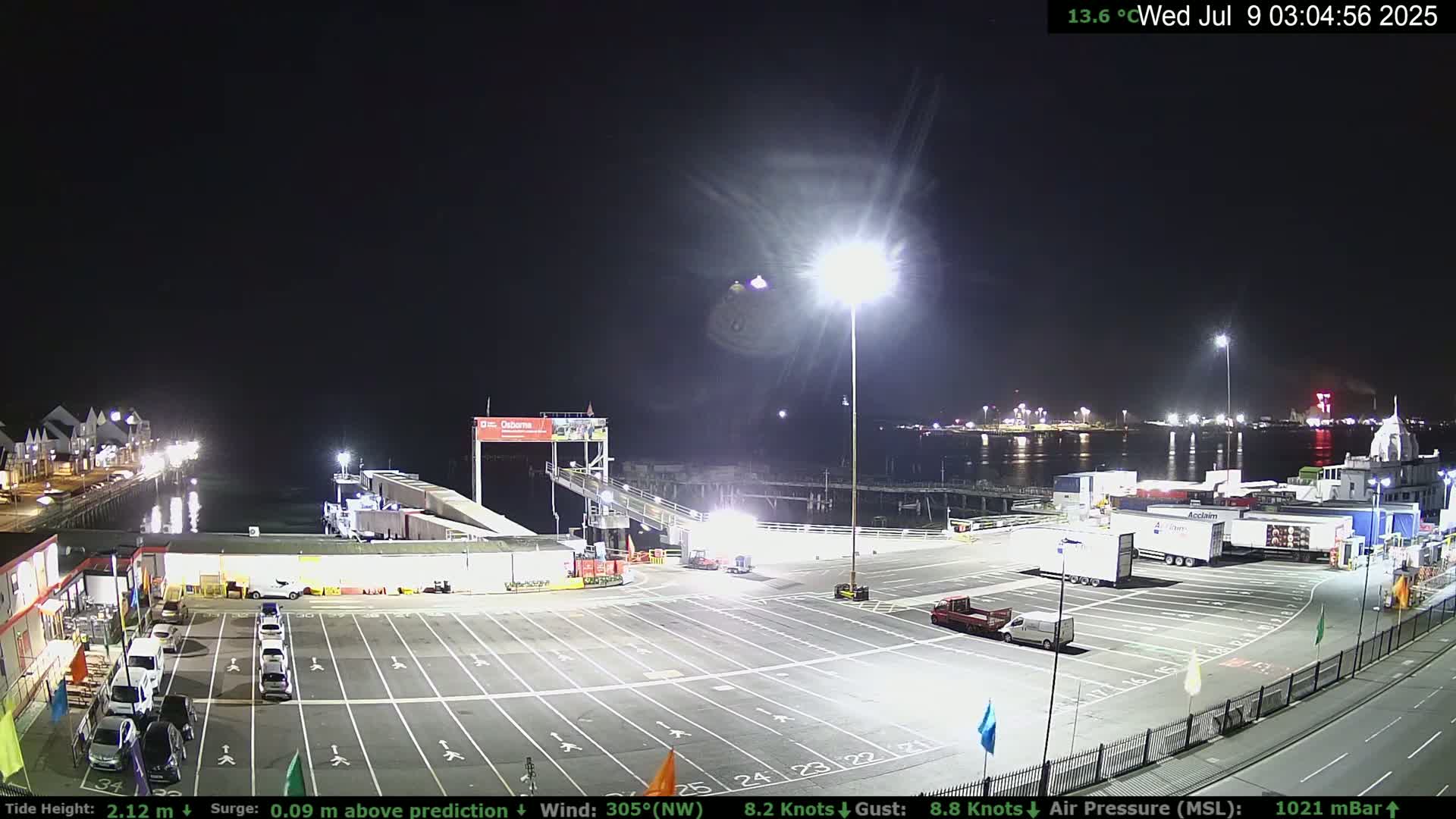 Southampton Vehicle Ferry Terminal Live Cam -  Southampton, Hampshire, South East, England, United Kingdom