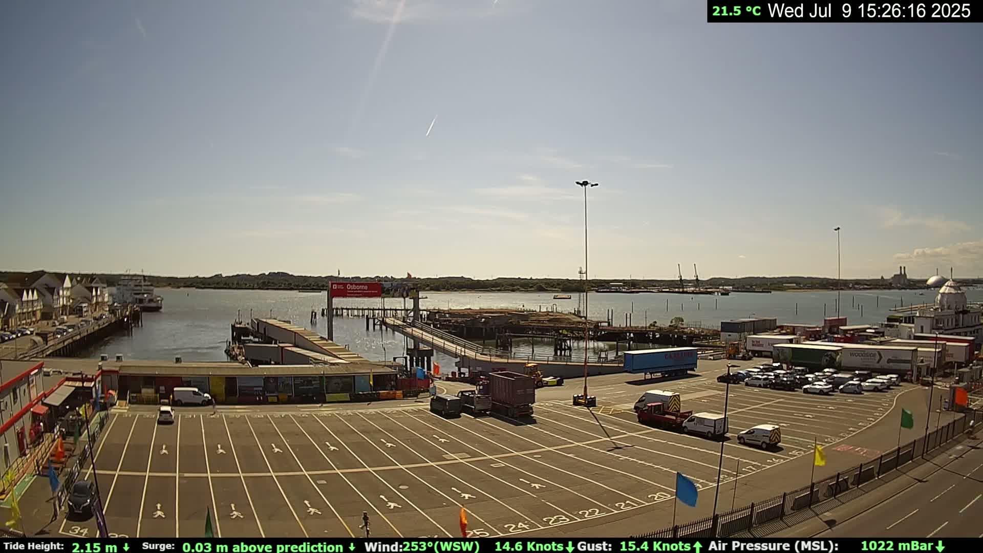 Southampton Vehicle Ferry Terminal Live Cam -  Southampton, Hampshire, South East, England, United Kingdom