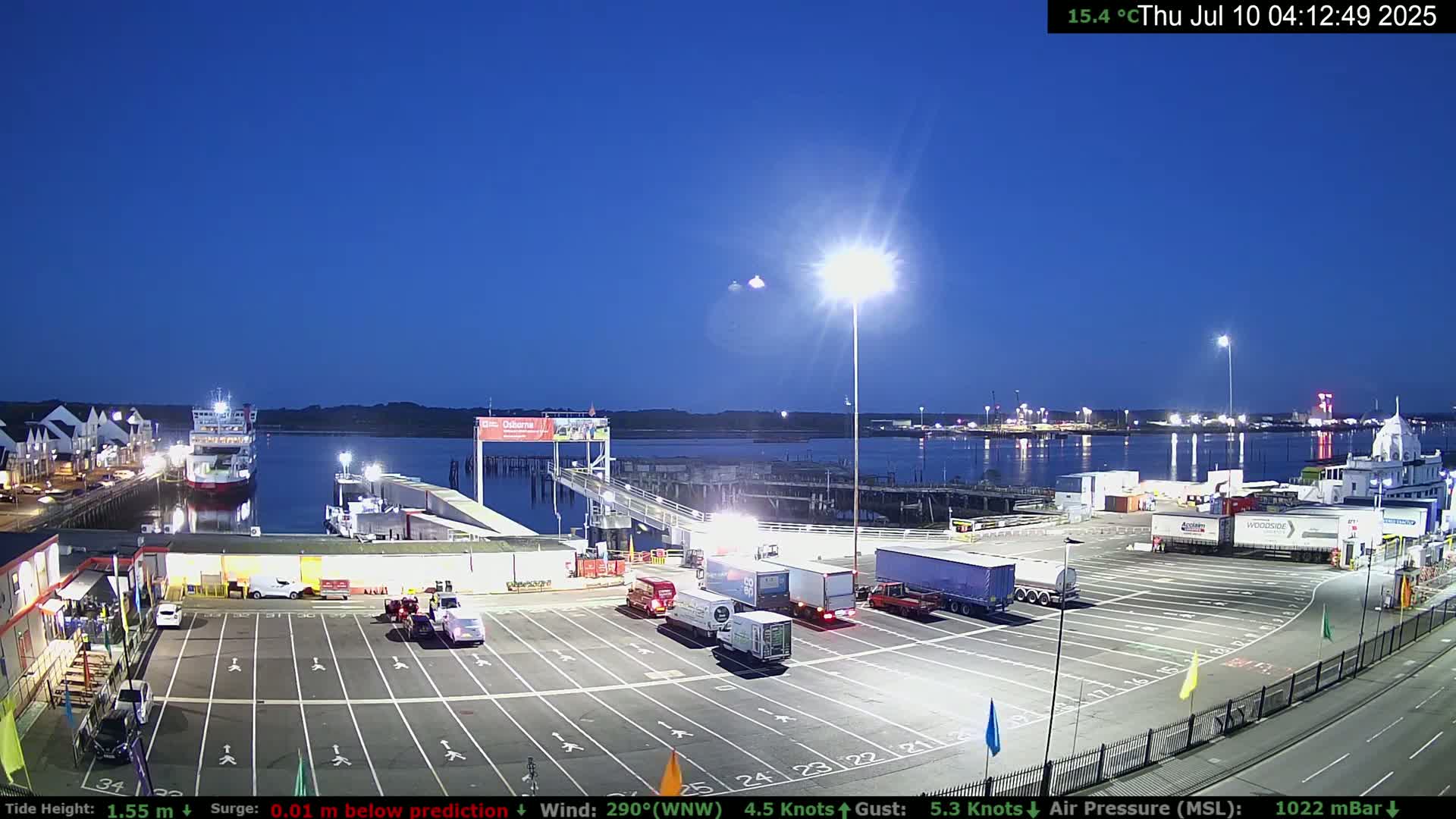 Southampton Vehicle Ferry Terminal Live Cam -  Southampton, Hampshire, South East, England, United Kingdom