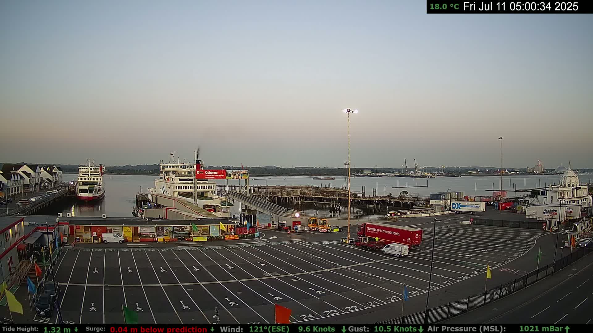 Southampton Vehicle Ferry Terminal Live Cam -  Southampton, Hampshire, South East, England, United Kingdom