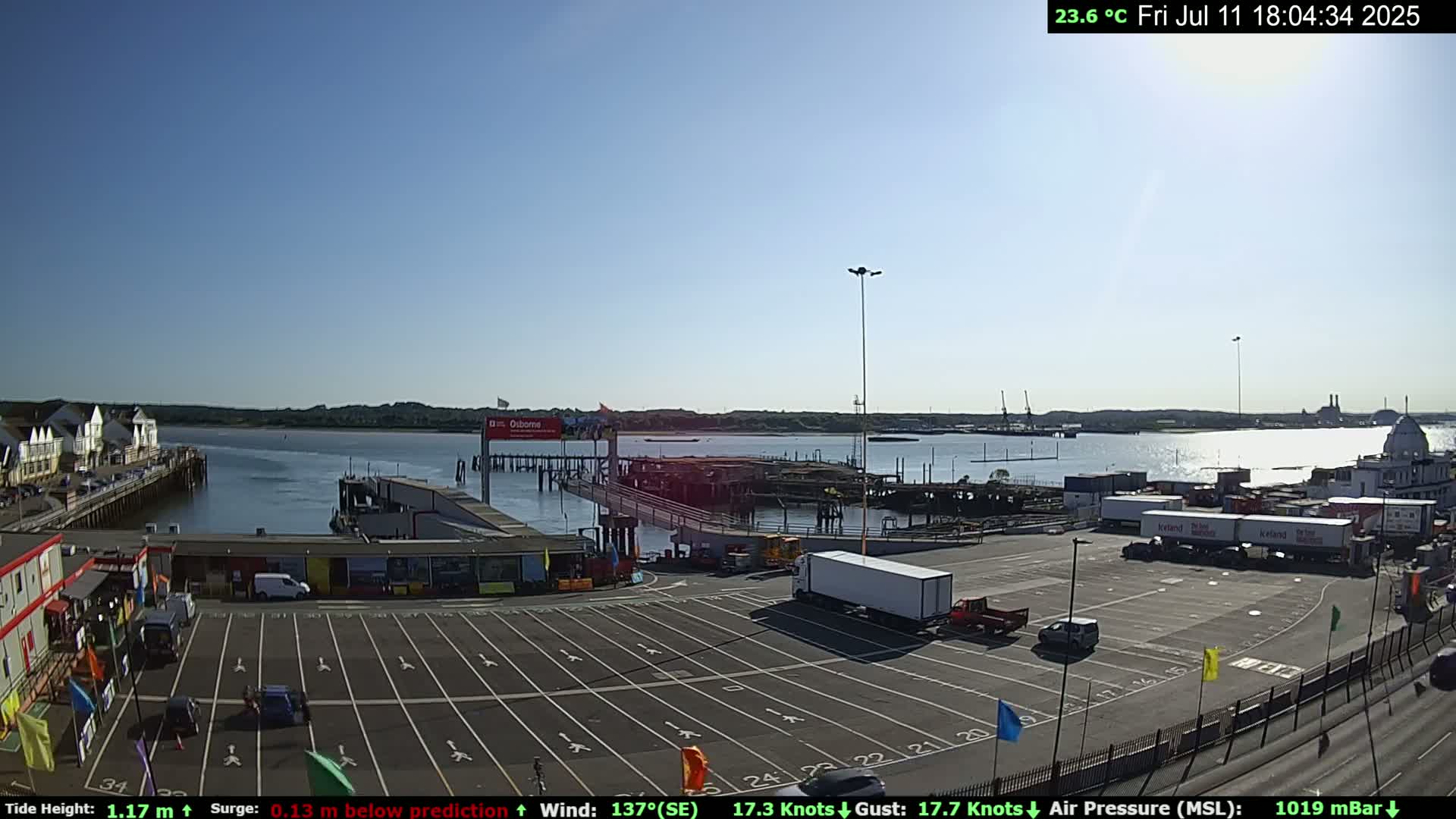 Southampton Vehicle Ferry Terminal Live Cam -  Southampton, Hampshire, South East, England, United Kingdom
