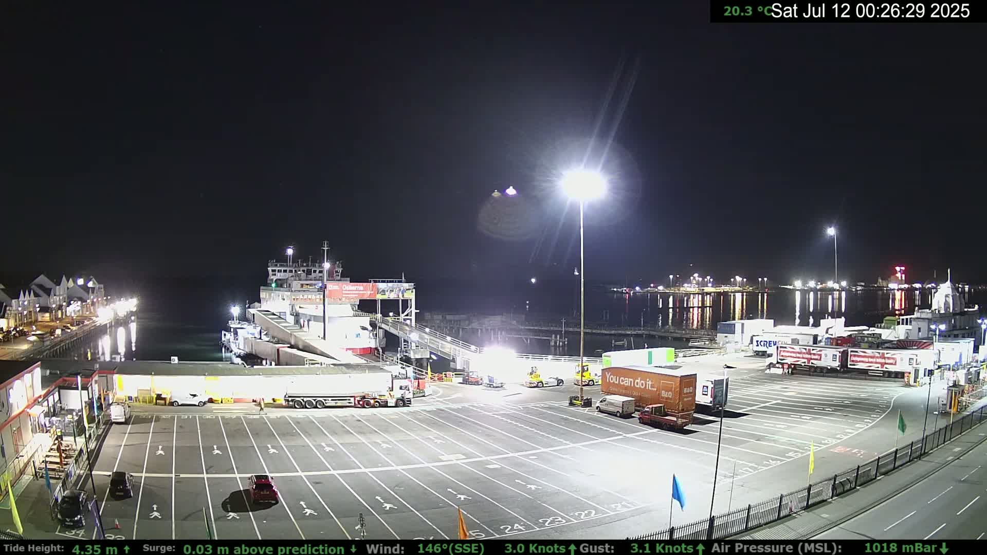 Southampton Vehicle Ferry Terminal Live Cam -  Southampton, Hampshire, South East, England, United Kingdom