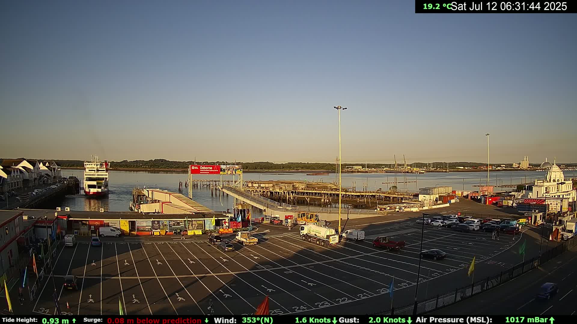 Southampton Vehicle Ferry Terminal Live Cam -  Southampton, Hampshire, South East, England, United Kingdom
