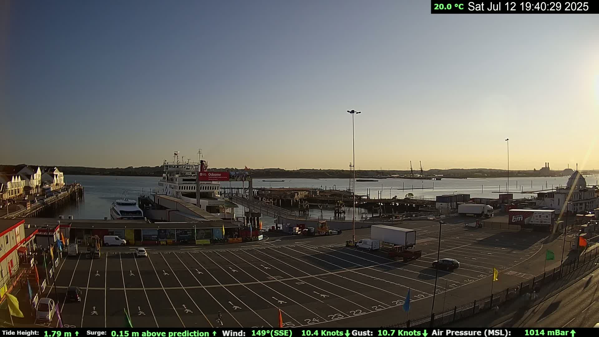 Southampton Vehicle Ferry Terminal Live Cam -  Southampton, Hampshire, South East, England, United Kingdom