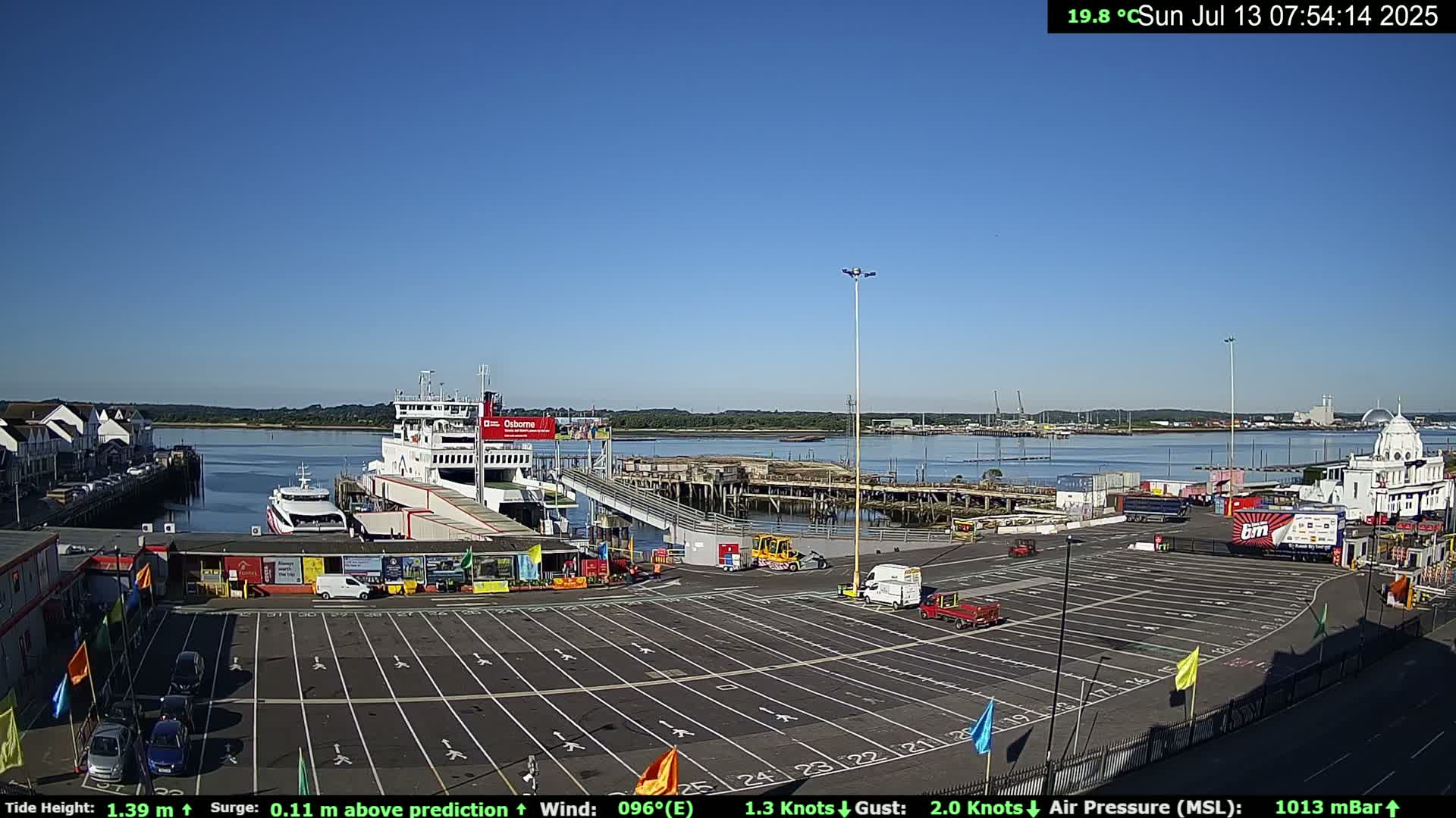 Southampton Vehicle Ferry Terminal Live Cam -  Southampton, Hampshire, South East, England, United Kingdom