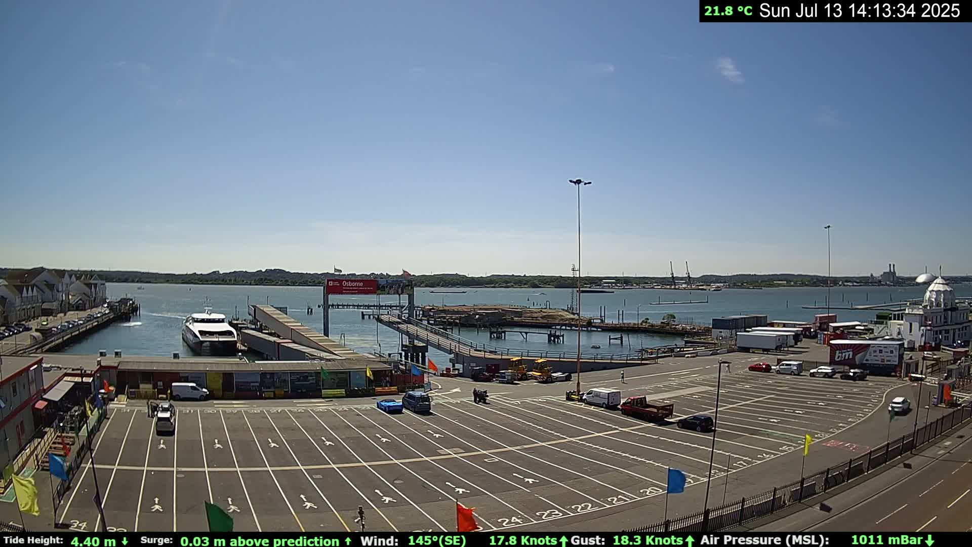 Southampton Vehicle Ferry Terminal Live Cam -  Southampton, Hampshire, South East, England, United Kingdom