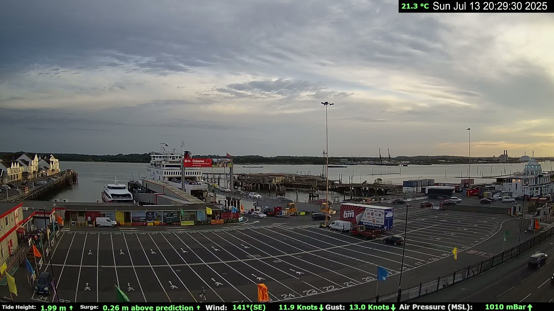 Southampton Vehicle Ferry Terminal Live Cam -  Southampton, Hampshire, South East, England, United Kingdom