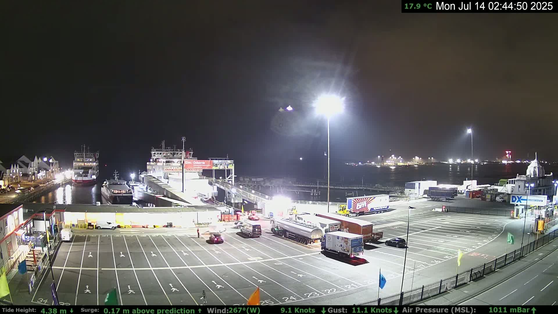 Southampton Vehicle Ferry Terminal Live Cam -  Southampton, Hampshire, South East, England, United Kingdom