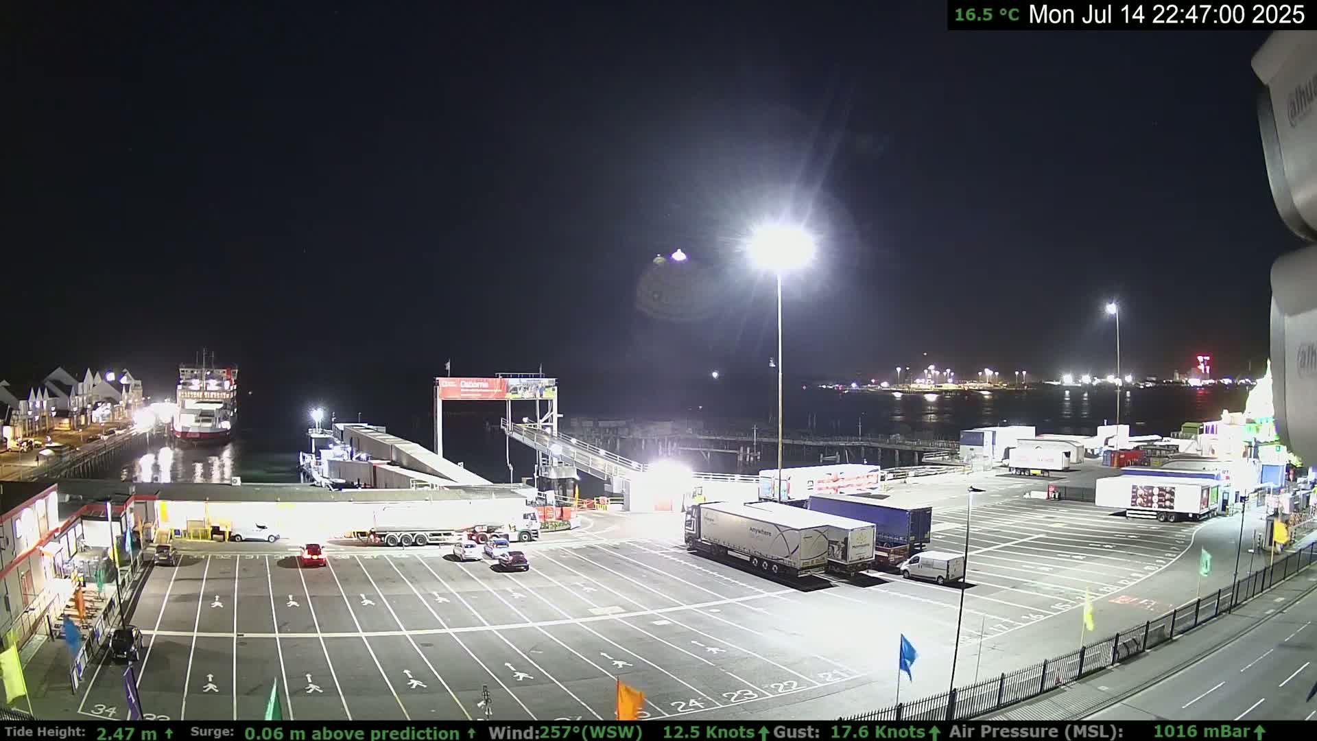 Southampton Vehicle Ferry Terminal Live Cam -  Southampton, Hampshire, South East, England, United Kingdom