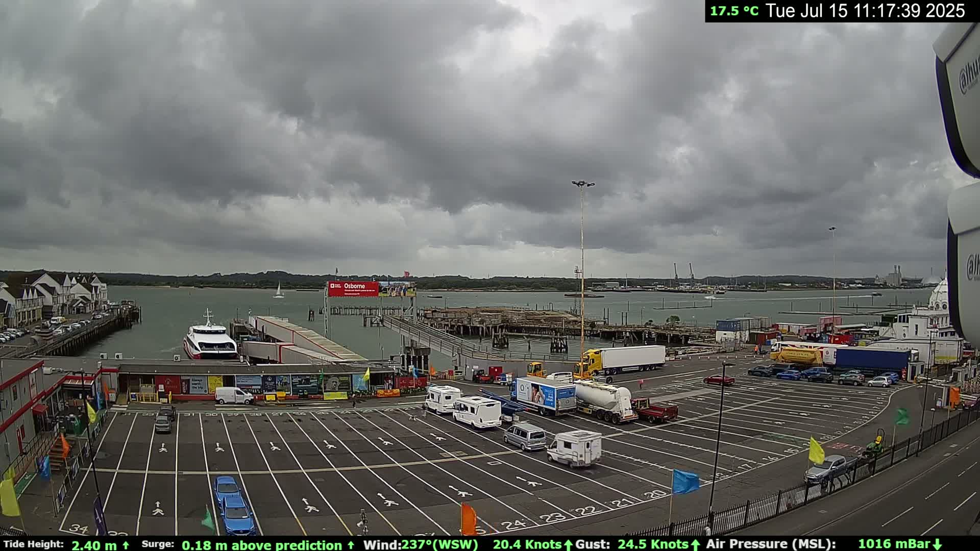 Southampton Vehicle Ferry Terminal Live Cam -  Southampton, Hampshire, South East, England, United Kingdom