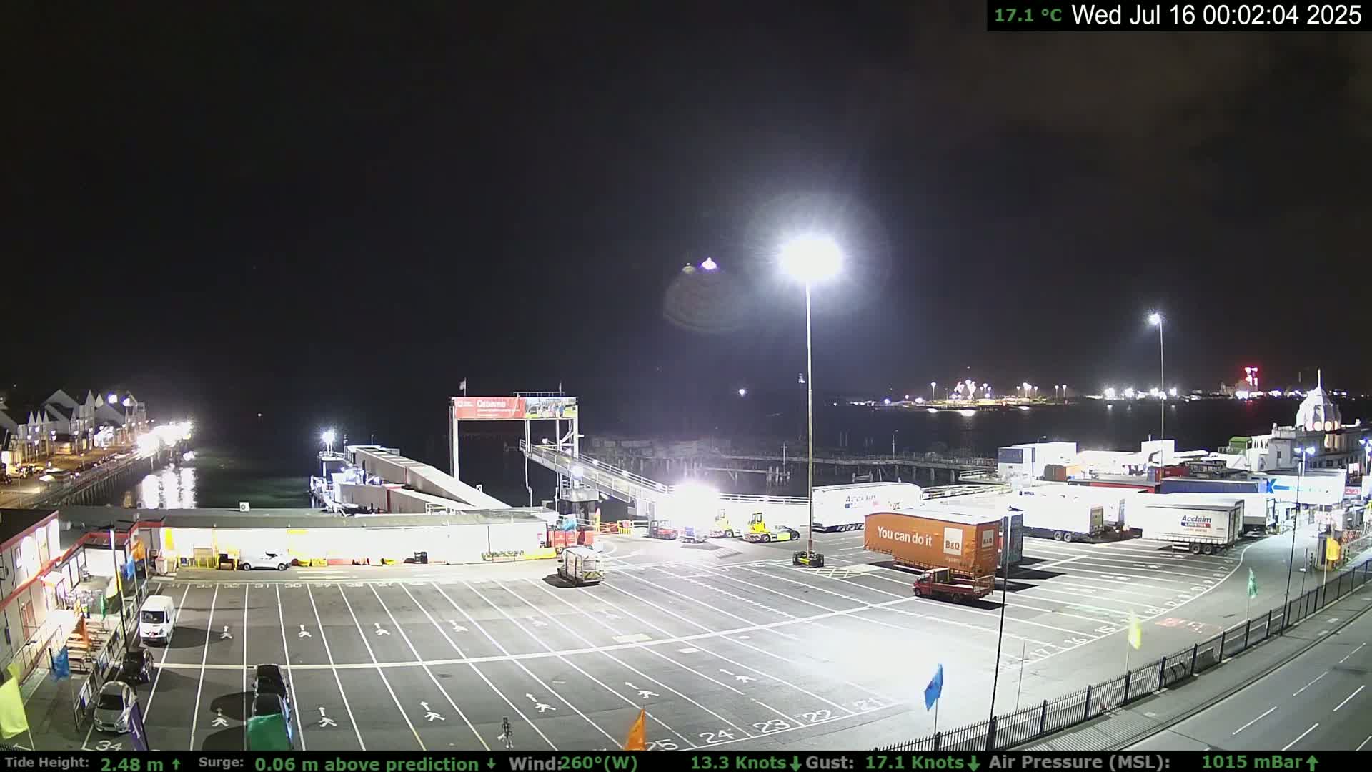 Southampton Vehicle Ferry Terminal Live Cam -  Southampton, Hampshire, South East, England, United Kingdom