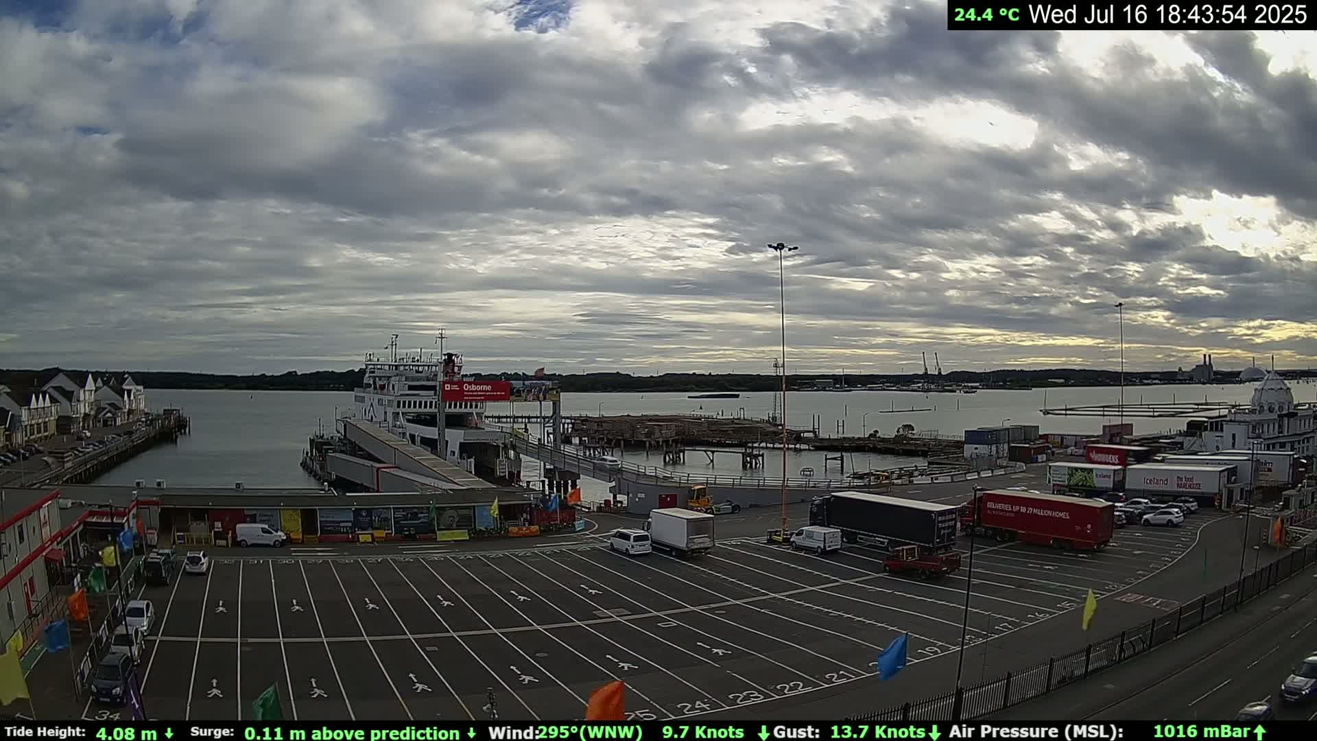 Southampton Vehicle Ferry Terminal Live Cam -  Southampton, Hampshire, South East, England, United Kingdom