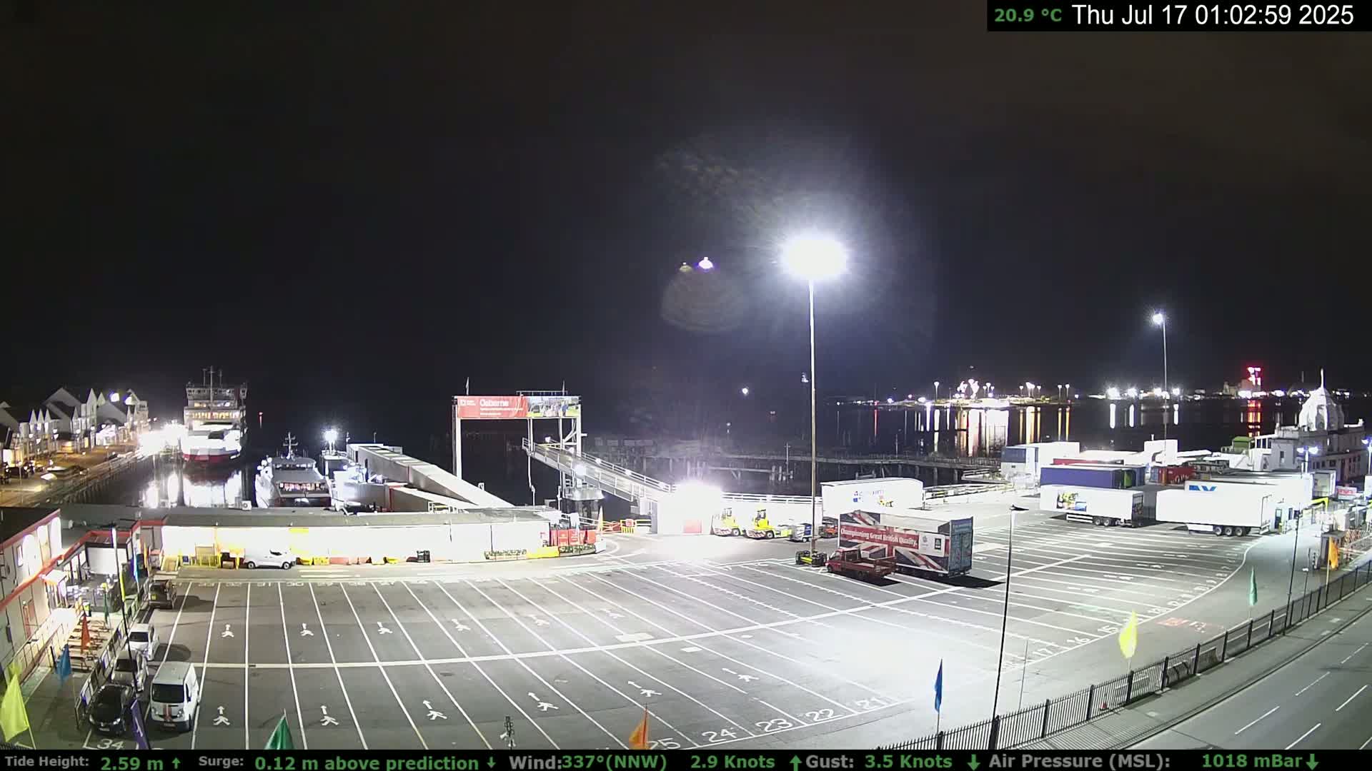 Southampton Vehicle Ferry Terminal Live Cam -  Southampton, Hampshire, South East, England, United Kingdom