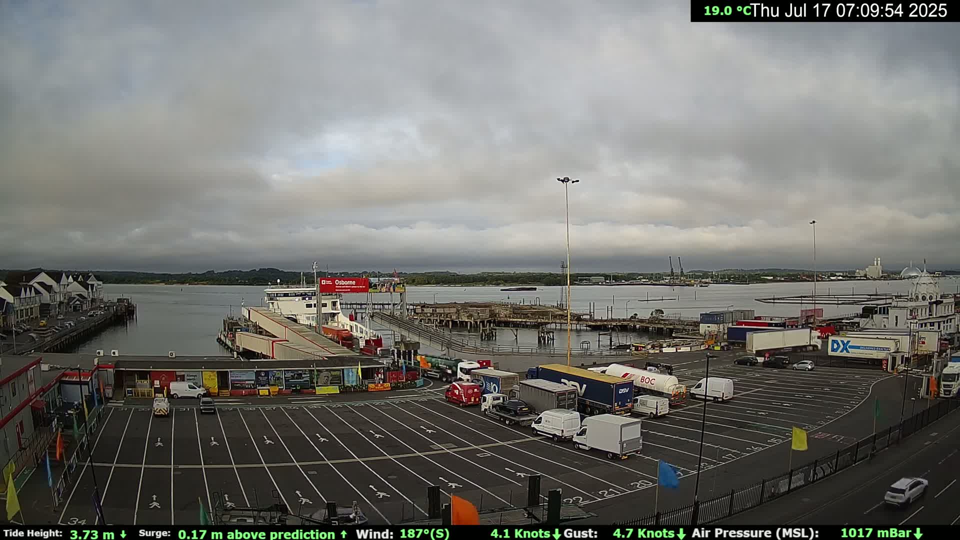Southampton Vehicle Ferry Terminal Live Cam -  Southampton, Hampshire, South East, England, United Kingdom