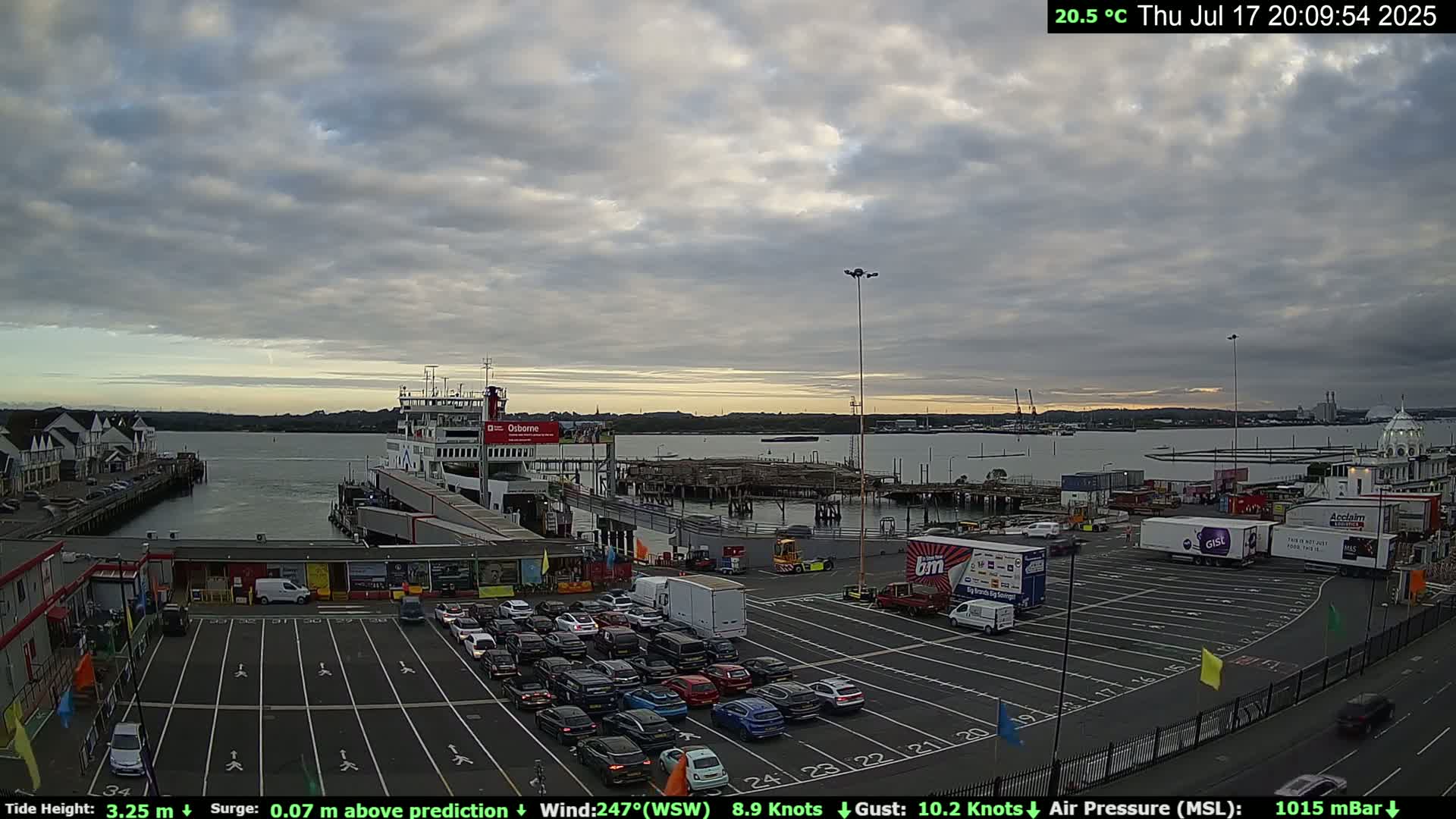 Southampton Vehicle Ferry Terminal Live Cam -  Southampton, Hampshire, South East, England, United Kingdom