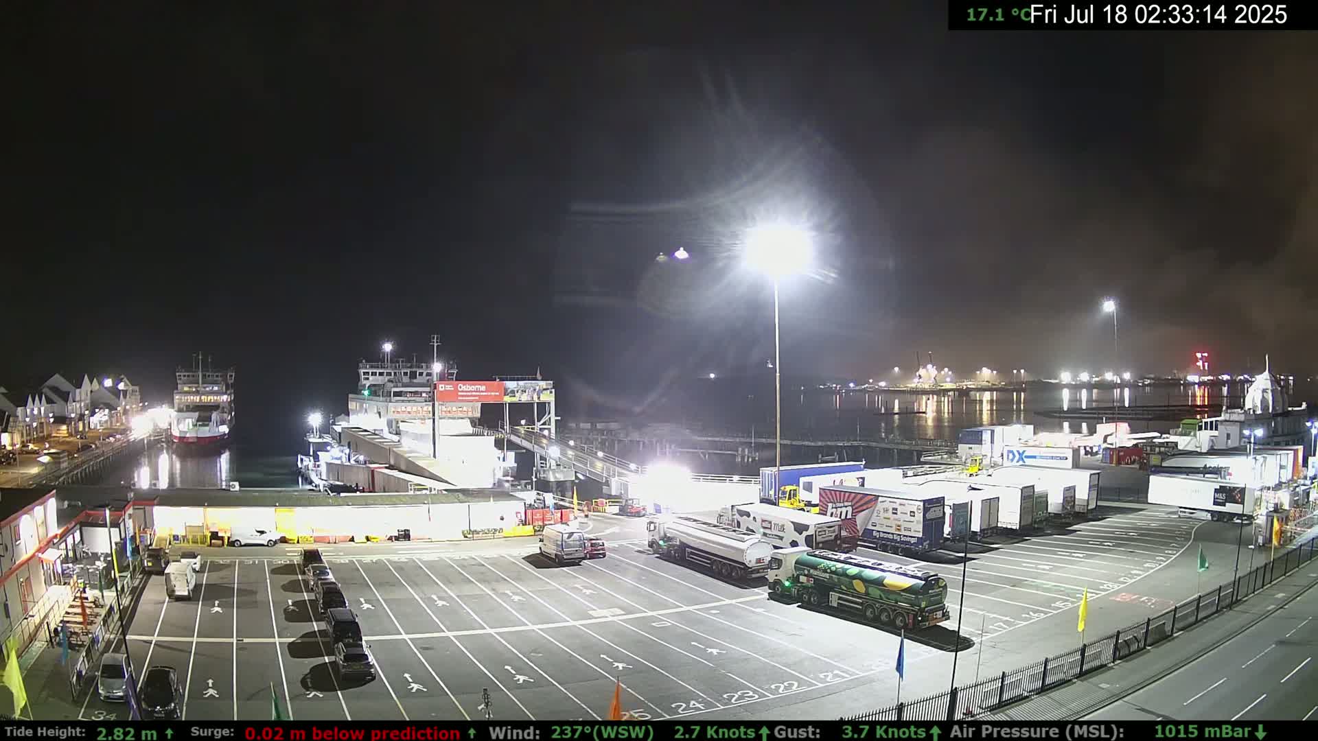 Southampton Vehicle Ferry Terminal Live Cam -  Southampton, Hampshire, South East, England, United Kingdom