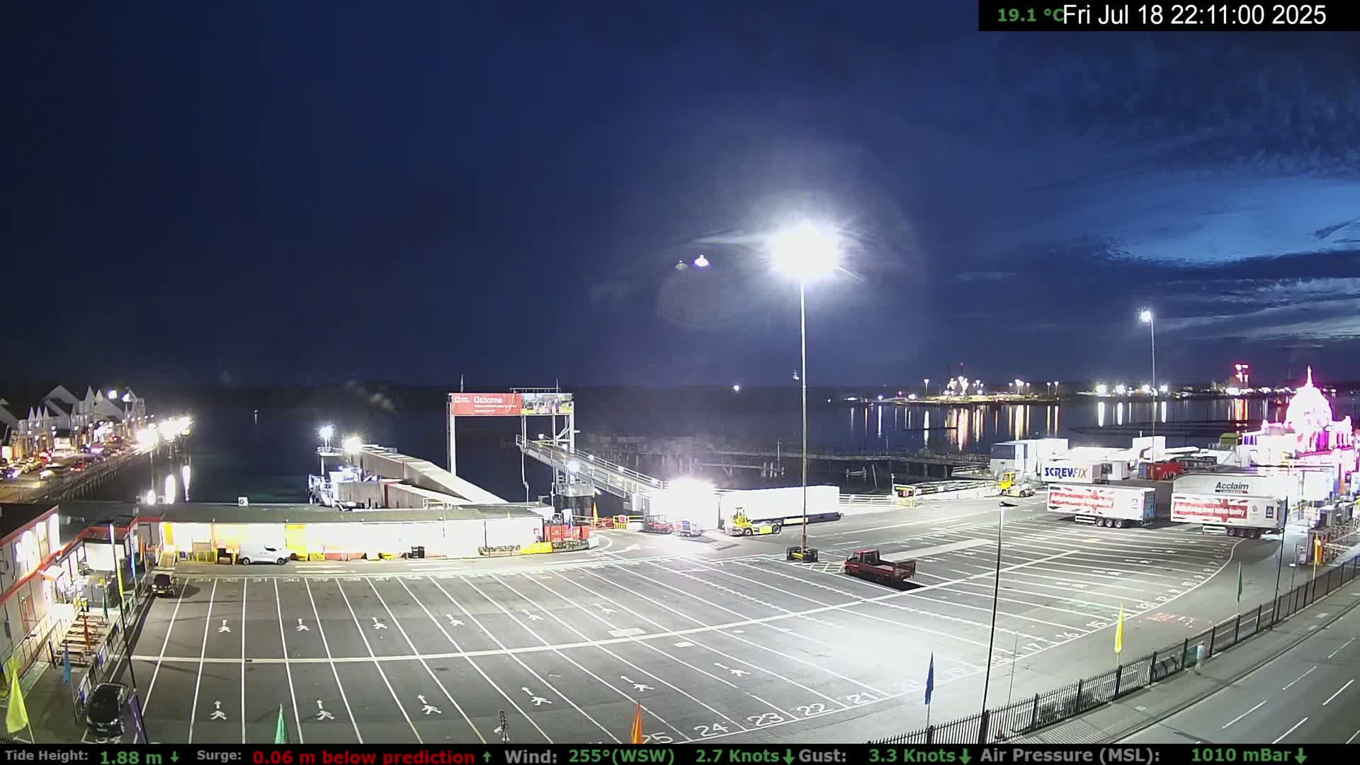 Southampton Vehicle Ferry Terminal Live Cam -  Southampton, Hampshire, South East, England, United Kingdom