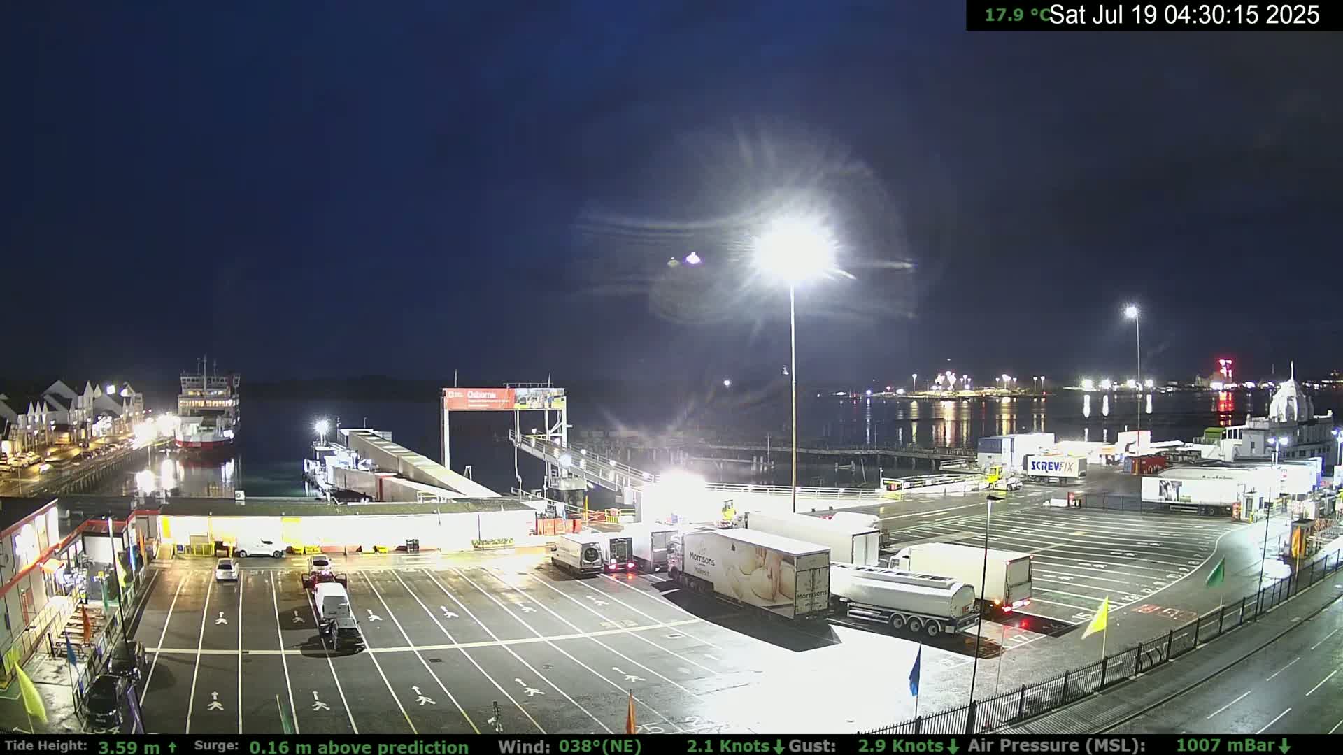 Southampton Vehicle Ferry Terminal Live Cam -  Southampton, Hampshire, South East, England, United Kingdom