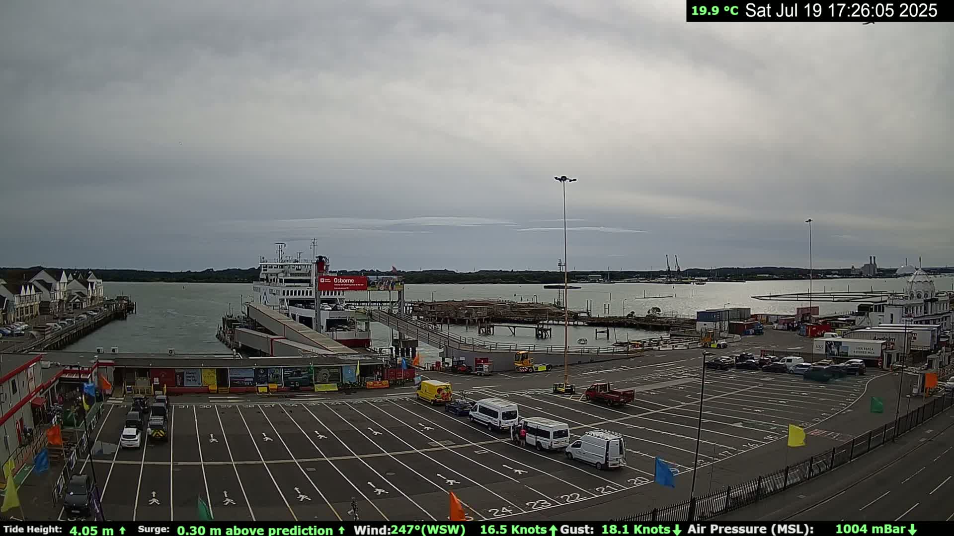 Southampton Vehicle Ferry Terminal Live Cam -  Southampton, Hampshire, South East, England, United Kingdom