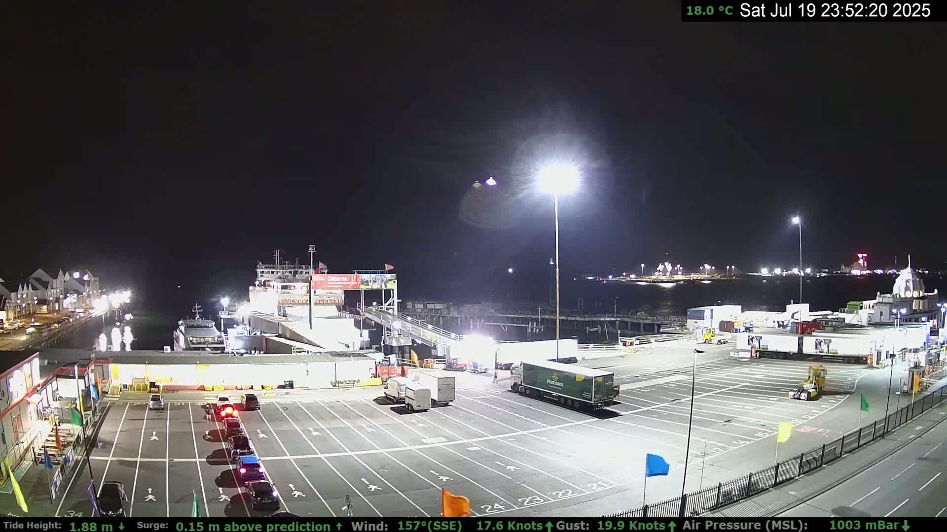 Southampton Vehicle Ferry Terminal Live Cam -  Southampton, Hampshire, South East, England, United Kingdom