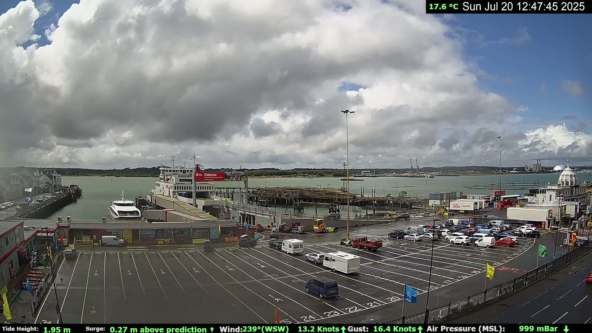 Southampton Vehicle Ferry Terminal Live Cam -  Southampton, Hampshire, South East, England, United Kingdom