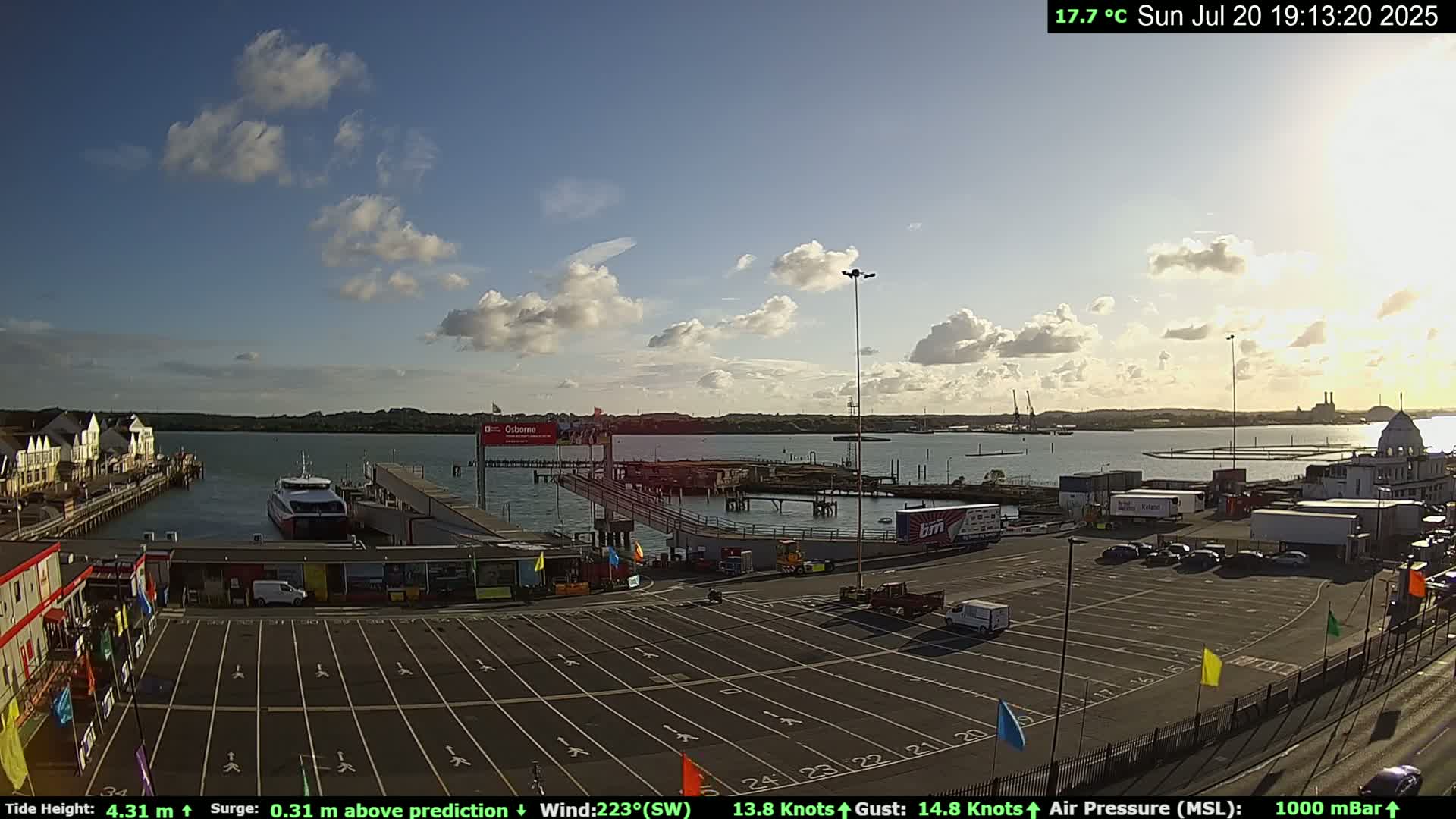 Southampton Vehicle Ferry Terminal Live Cam -  Southampton, Hampshire, South East, England, United Kingdom