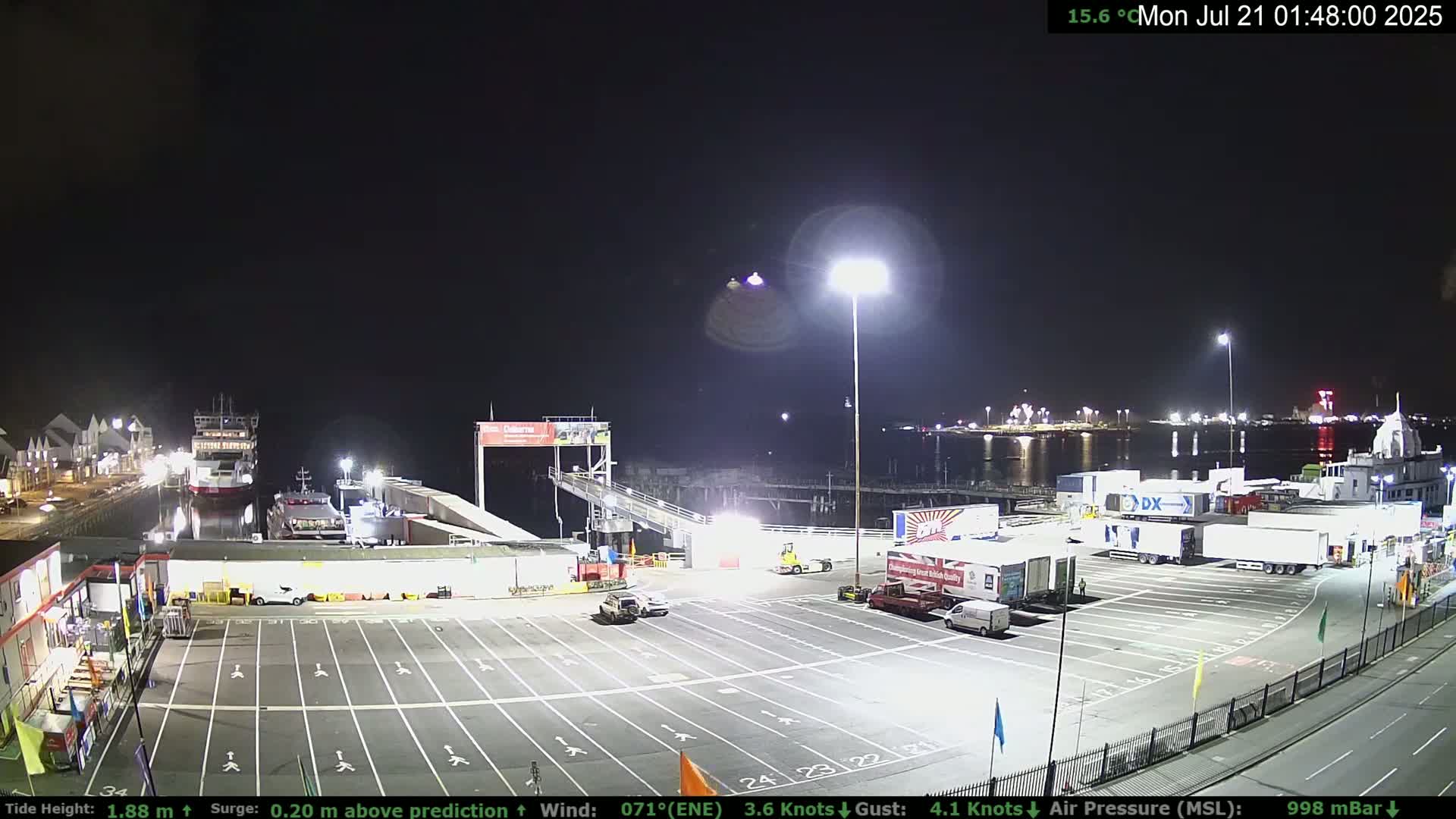 Southampton Vehicle Ferry Terminal Live Cam -  Southampton, Hampshire, South East, England, United Kingdom