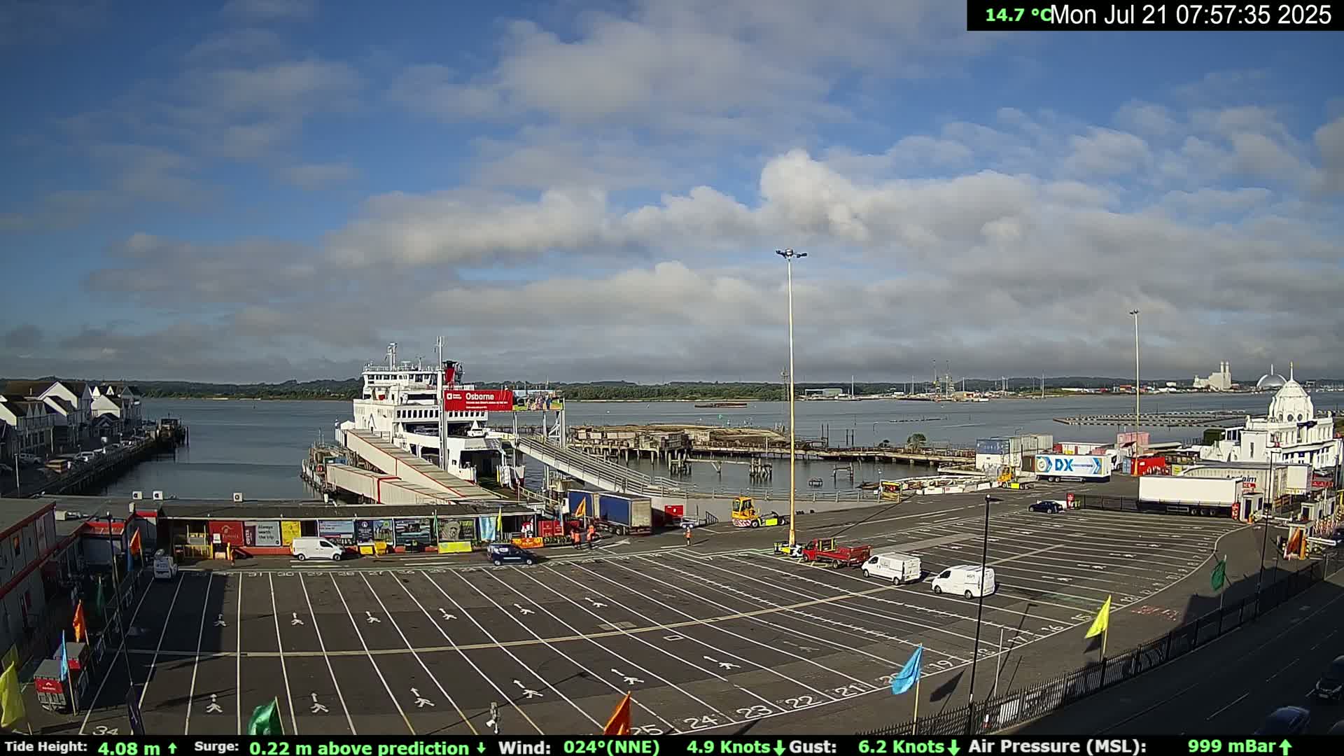 Southampton Vehicle Ferry Terminal Live Cam -  Southampton, Hampshire, South East, England, United Kingdom