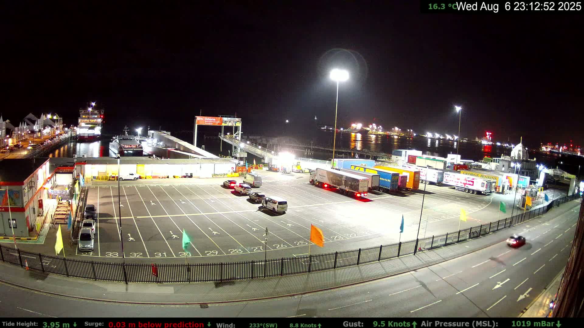 Southampton Vehicle Ferry Terminal Live Cam -  Southampton, Hampshire, South East, England, United Kingdom