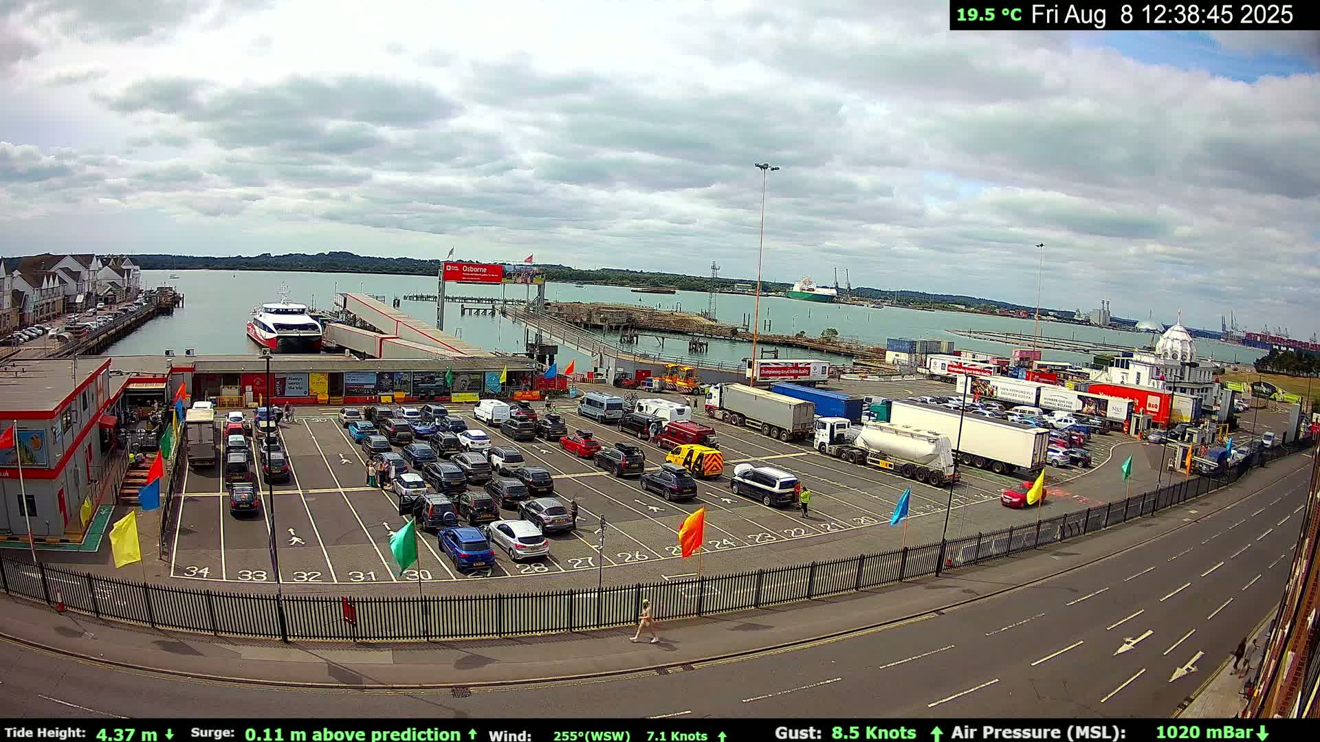 Southampton Vehicle Ferry Terminal Live Cam -  Southampton, Hampshire, South East, England, United Kingdom