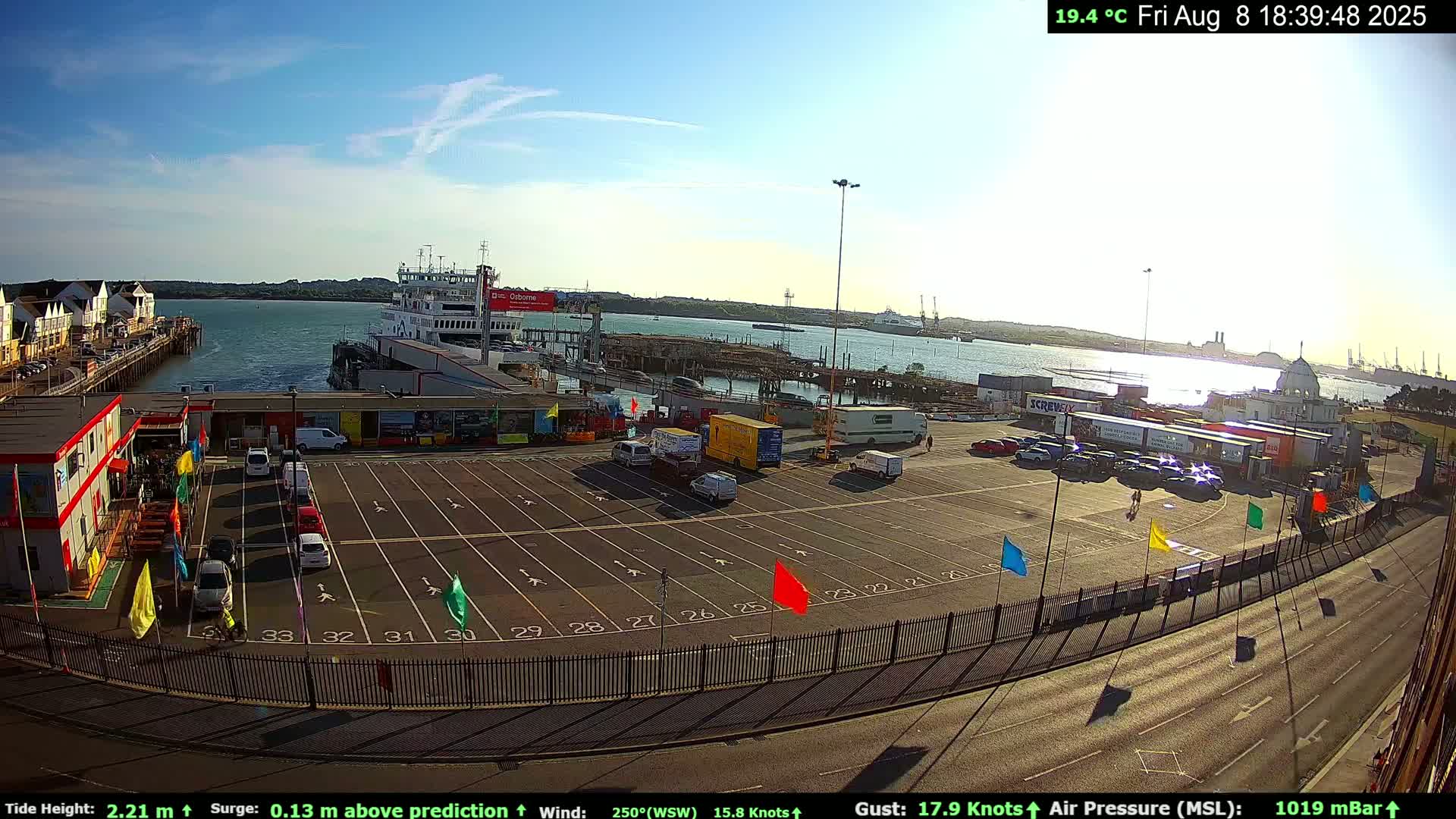 Southampton Vehicle Ferry Terminal Live Cam -  Southampton, Hampshire, South East, England, United Kingdom