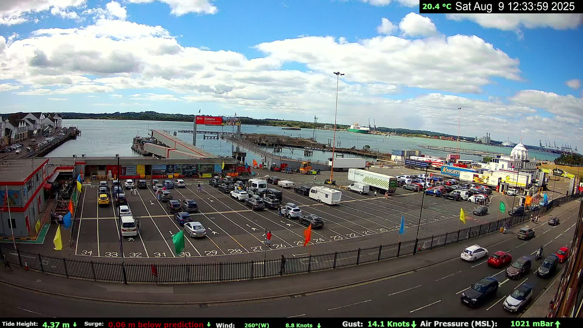 Southampton Vehicle Ferry Terminal Live Cam -  Southampton, Hampshire, South East, England, United Kingdom