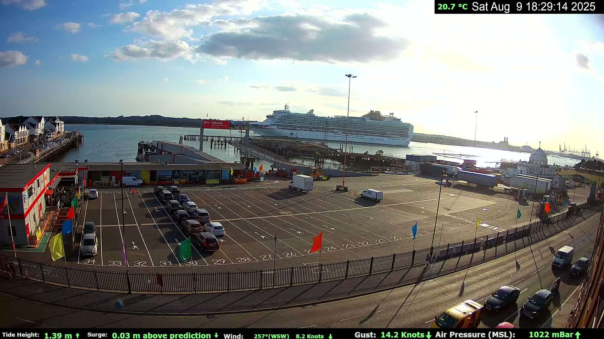 Southampton Vehicle Ferry Terminal Live Cam -  Southampton, Hampshire, South East, England, United Kingdom