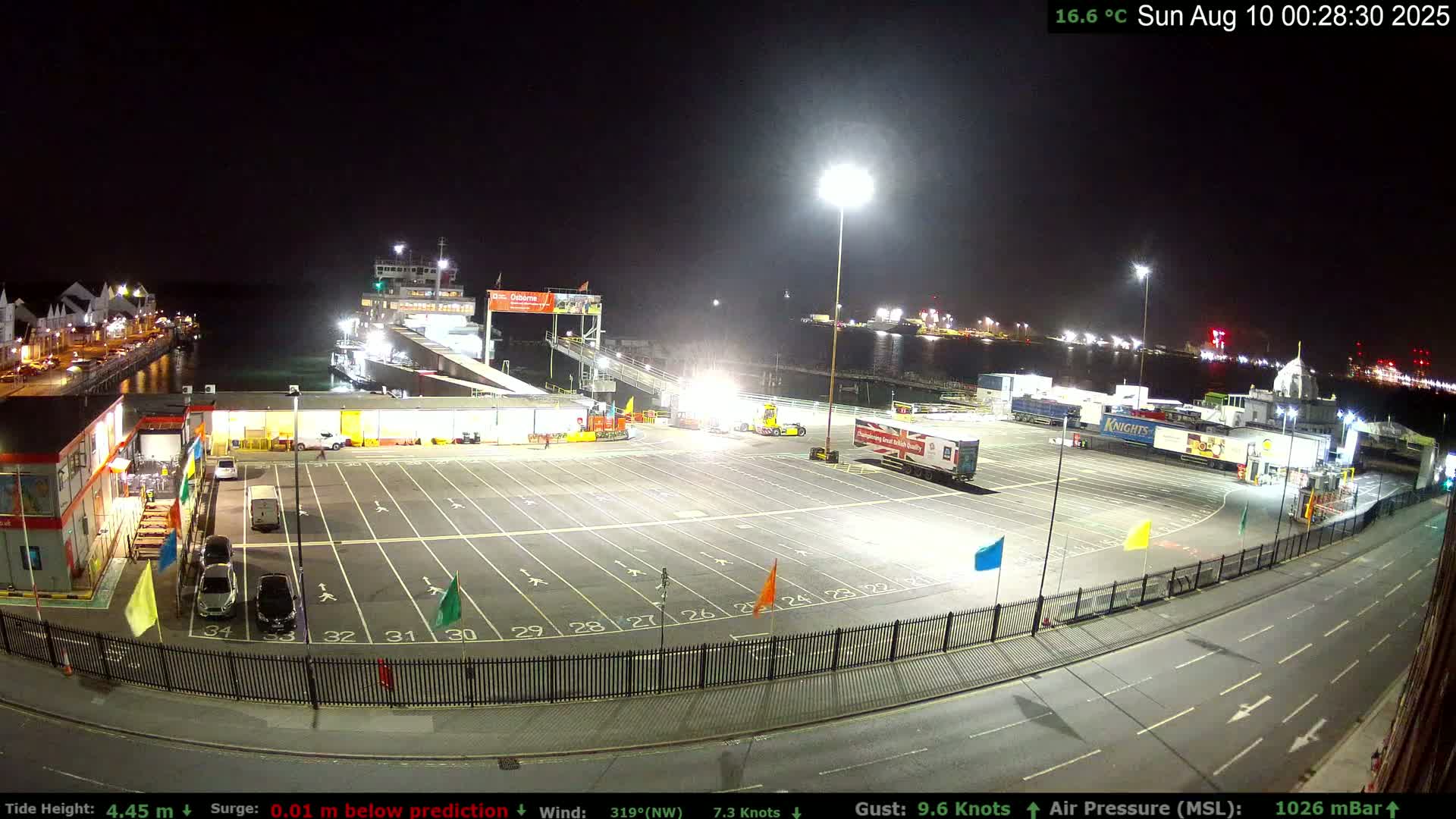 Southampton Vehicle Ferry Terminal Live Cam -  Southampton, Hampshire, South East, England, United Kingdom