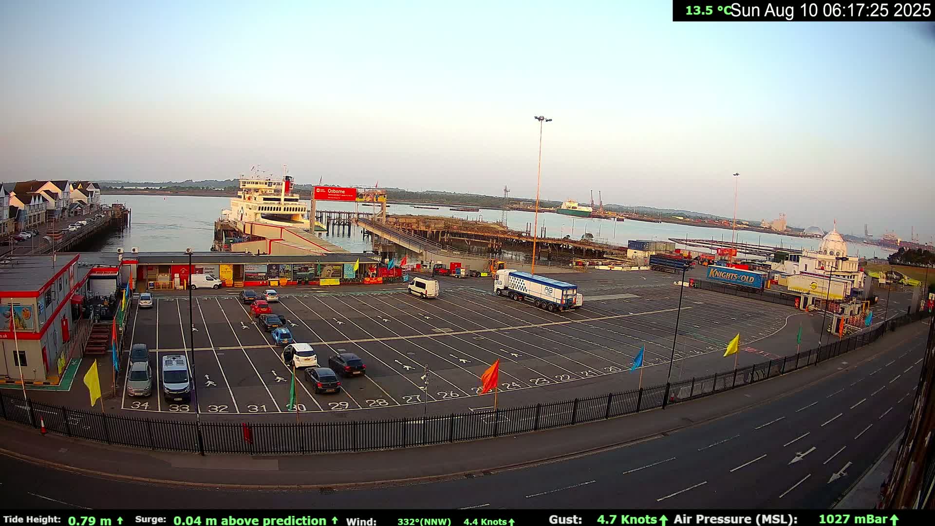 Southampton Vehicle Ferry Terminal Live Cam -  Southampton, Hampshire, South East, England, United Kingdom