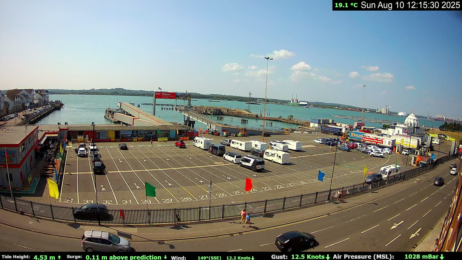 Southampton Vehicle Ferry Terminal Live Cam -  Southampton, Hampshire, South East, England, United Kingdom