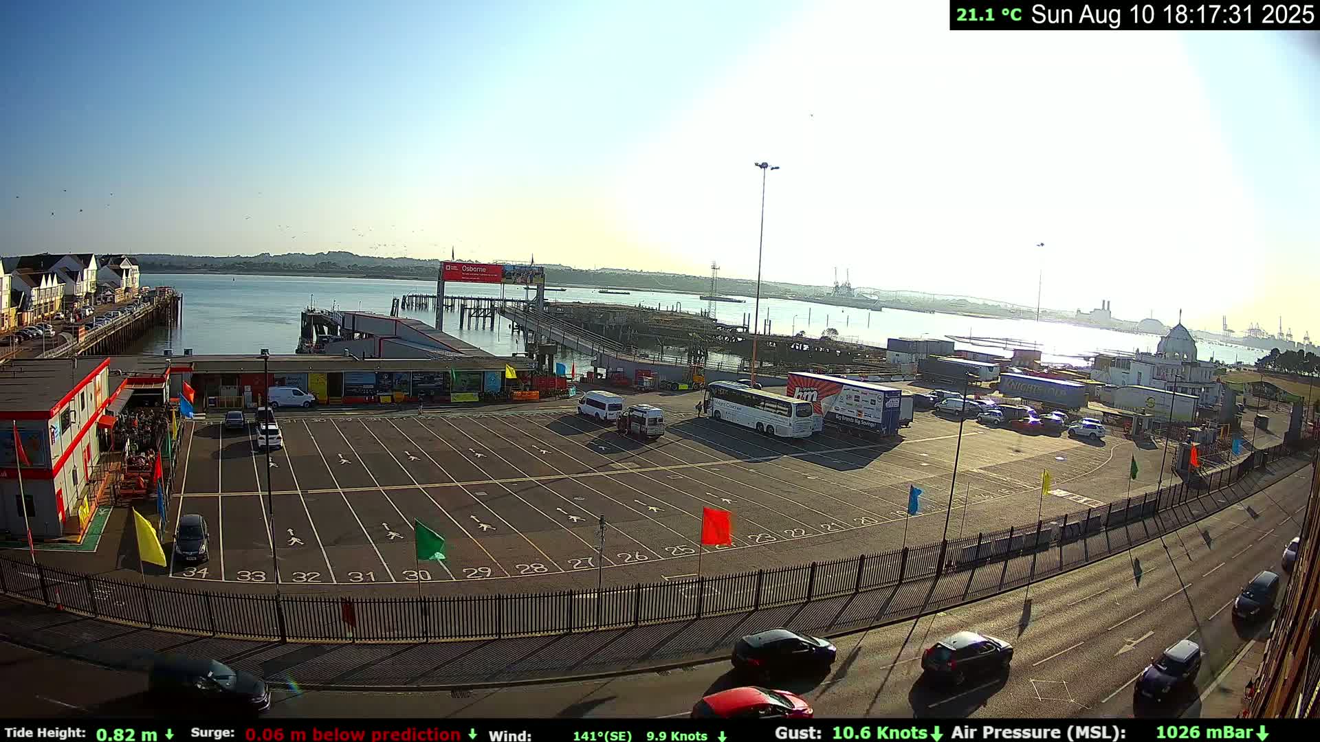 Southampton Vehicle Ferry Terminal Live Cam -  Southampton, Hampshire, South East, England, United Kingdom