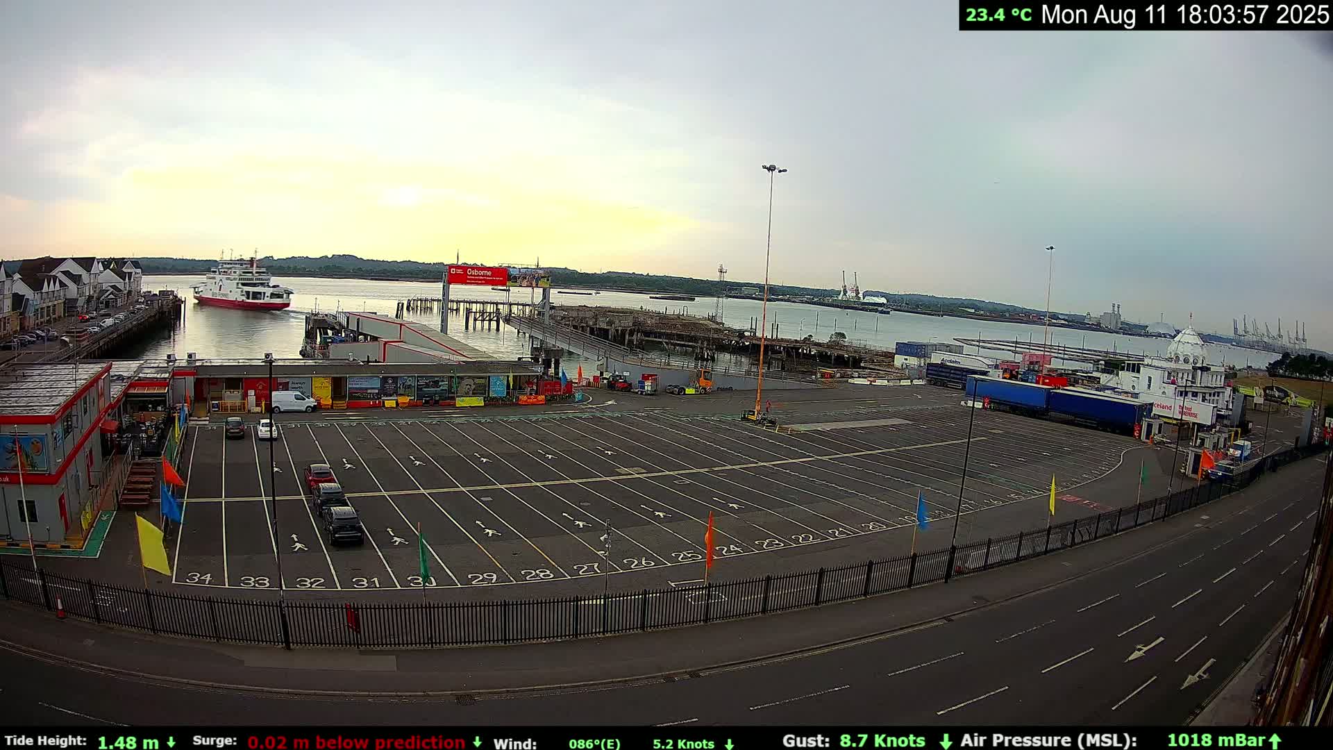 Southampton Vehicle Ferry Terminal Live Cam -  Southampton, Hampshire, South East, England, United Kingdom