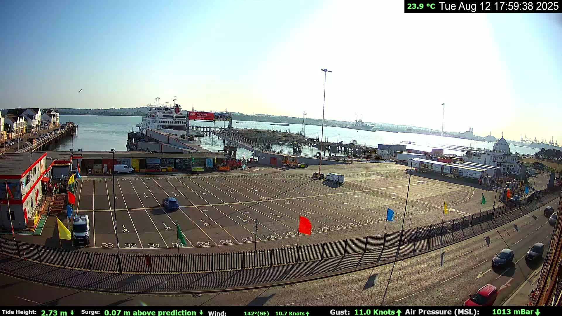 Southampton Vehicle Ferry Terminal Live Cam -  Southampton, Hampshire, South East, England, United Kingdom