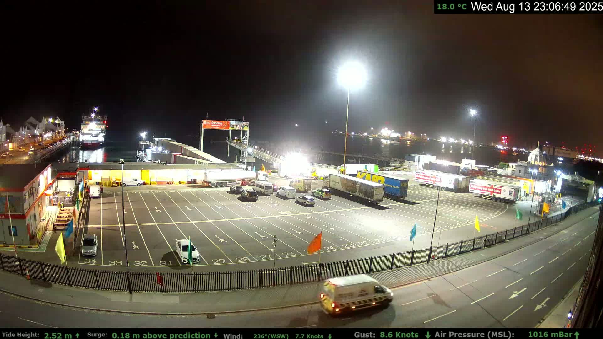 Southampton Vehicle Ferry Terminal Live Cam -  Southampton, Hampshire, South East, England, United Kingdom