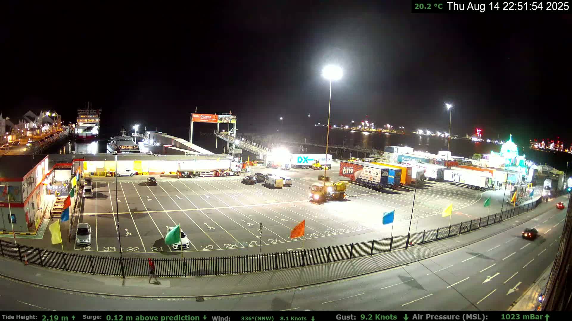 Southampton Vehicle Ferry Terminal Live Cam -  Southampton, Hampshire, South East, England, United Kingdom
