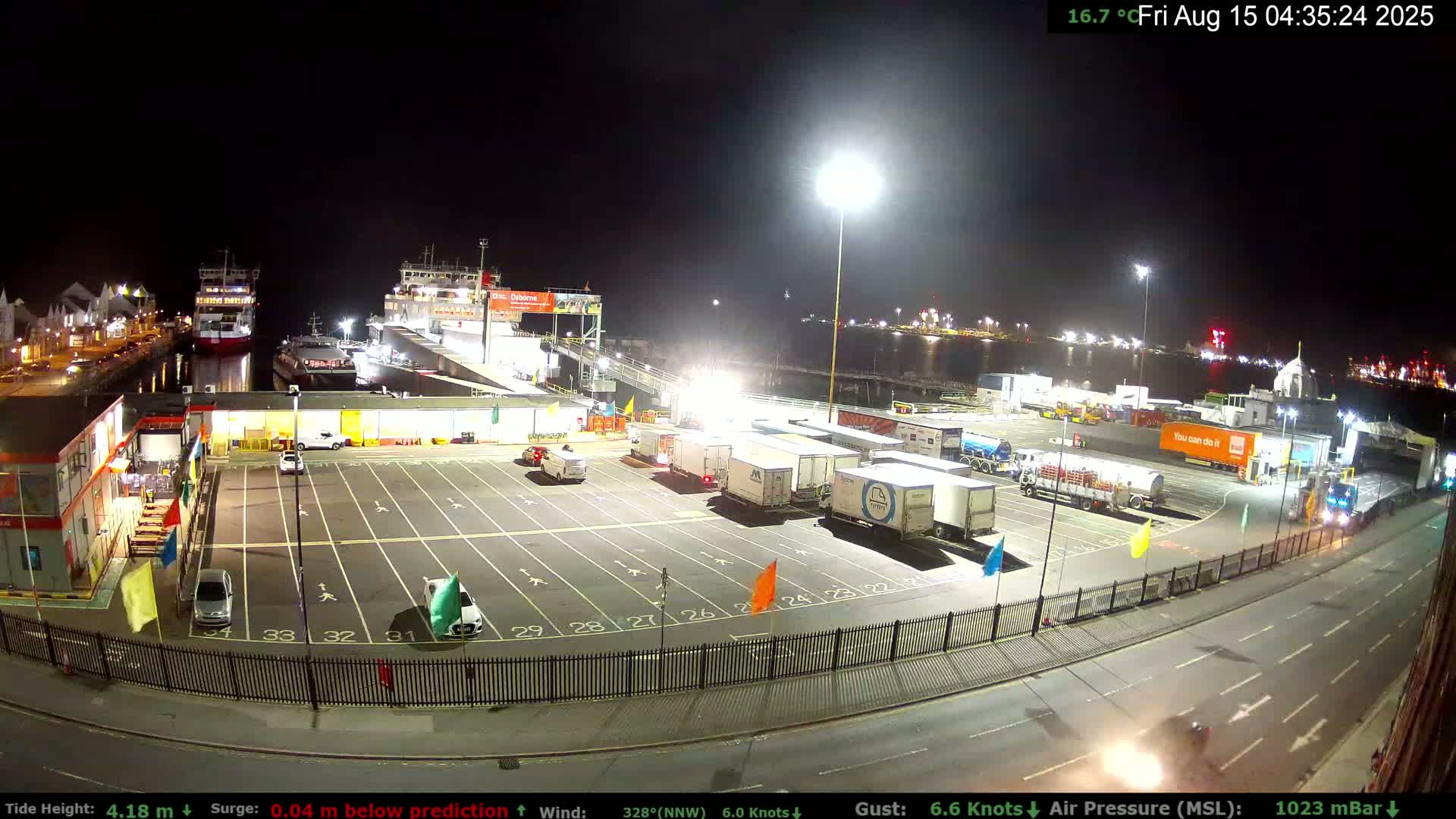Southampton Vehicle Ferry Terminal Live Cam -  Southampton, Hampshire, South East, England, United Kingdom