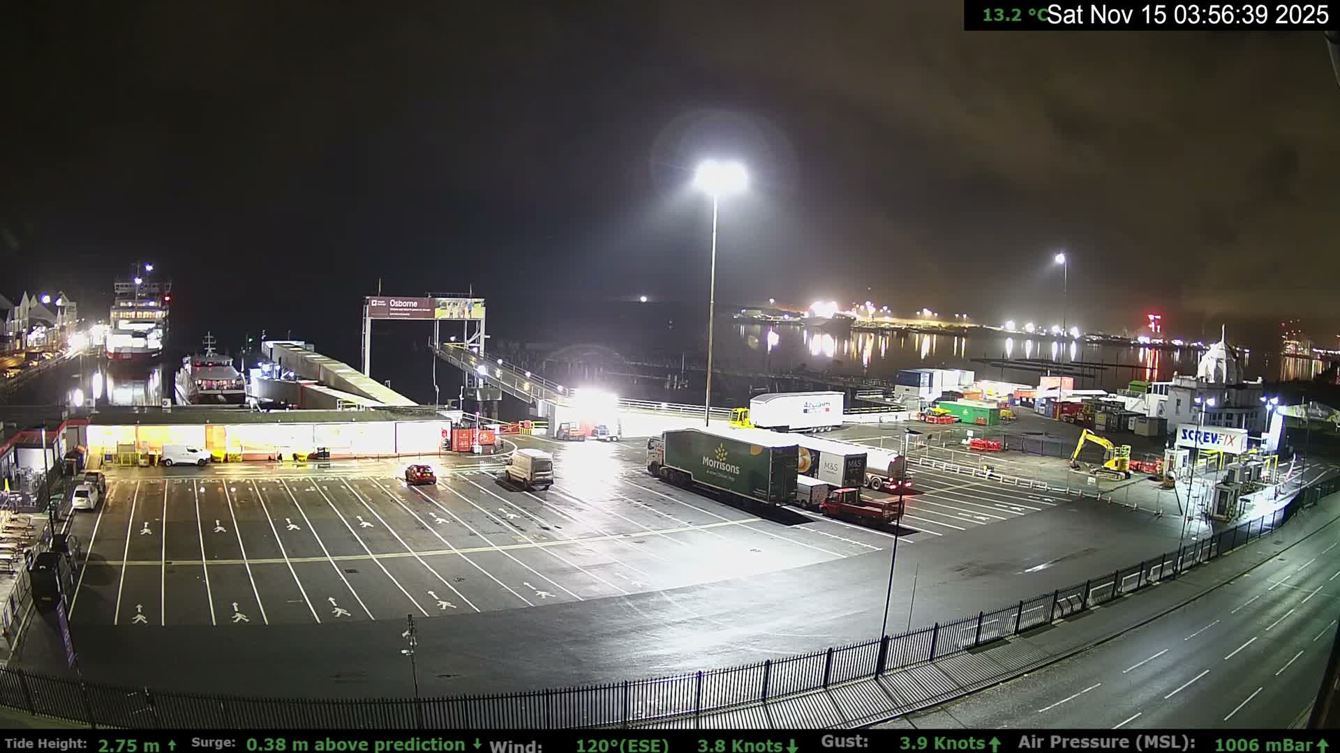 Southampton Vehicle Ferry Terminal Live Cam -  Southampton, Hampshire, South East, England, United Kingdom