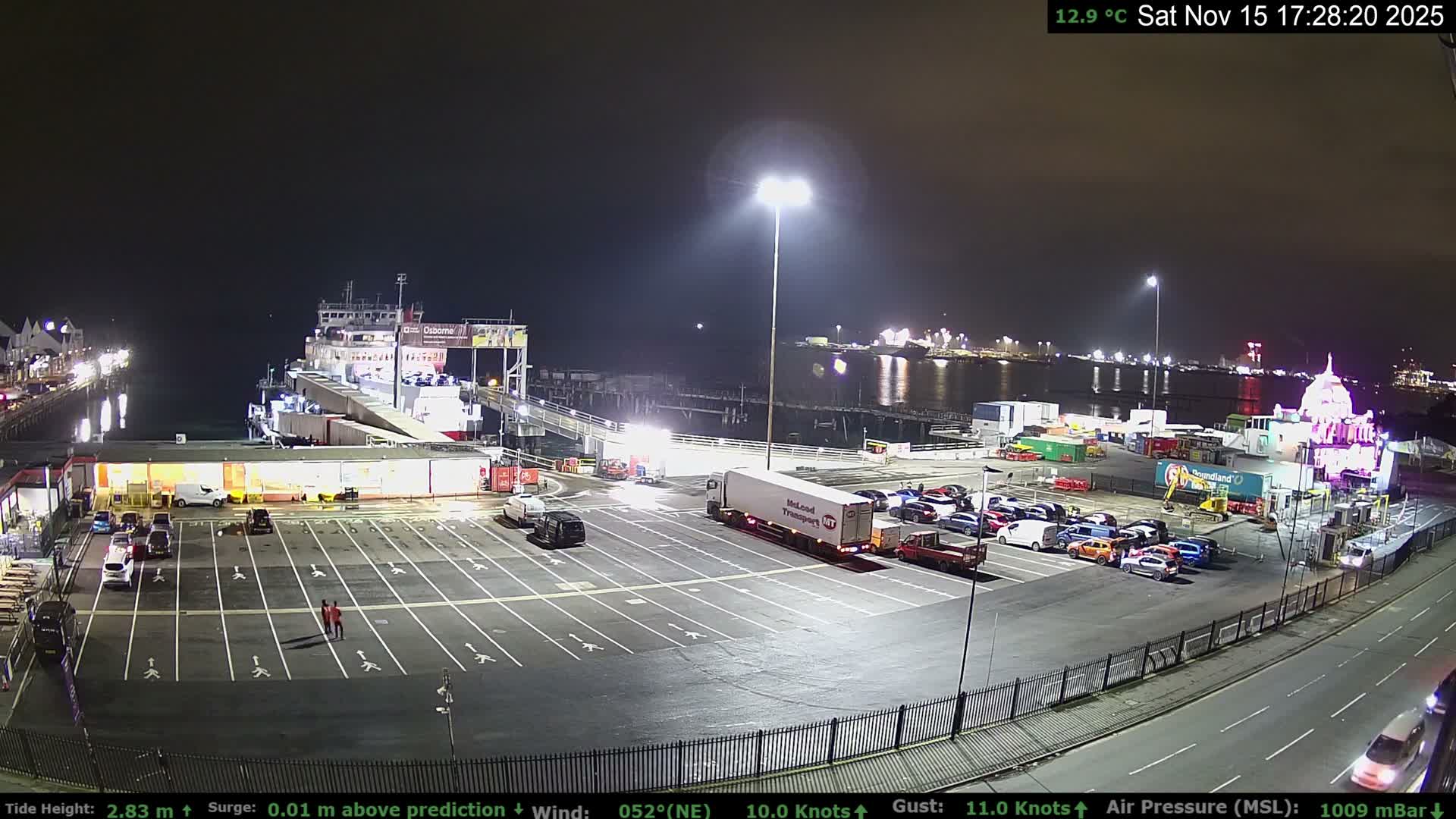 Southampton Vehicle Ferry Terminal Live Cam -  Southampton, Hampshire, South East, England, United Kingdom