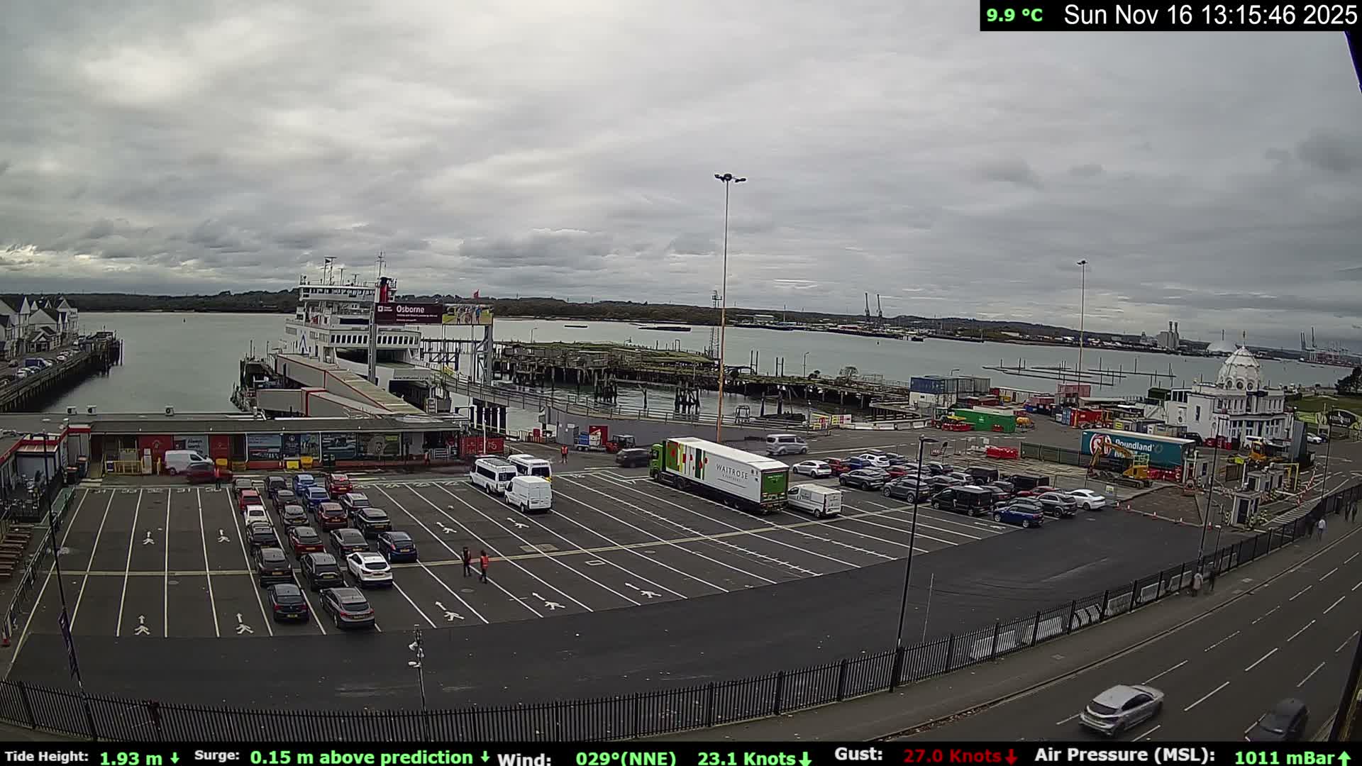 Southampton Vehicle Ferry Terminal Live Cam -  Southampton, Hampshire, South East, England, United Kingdom