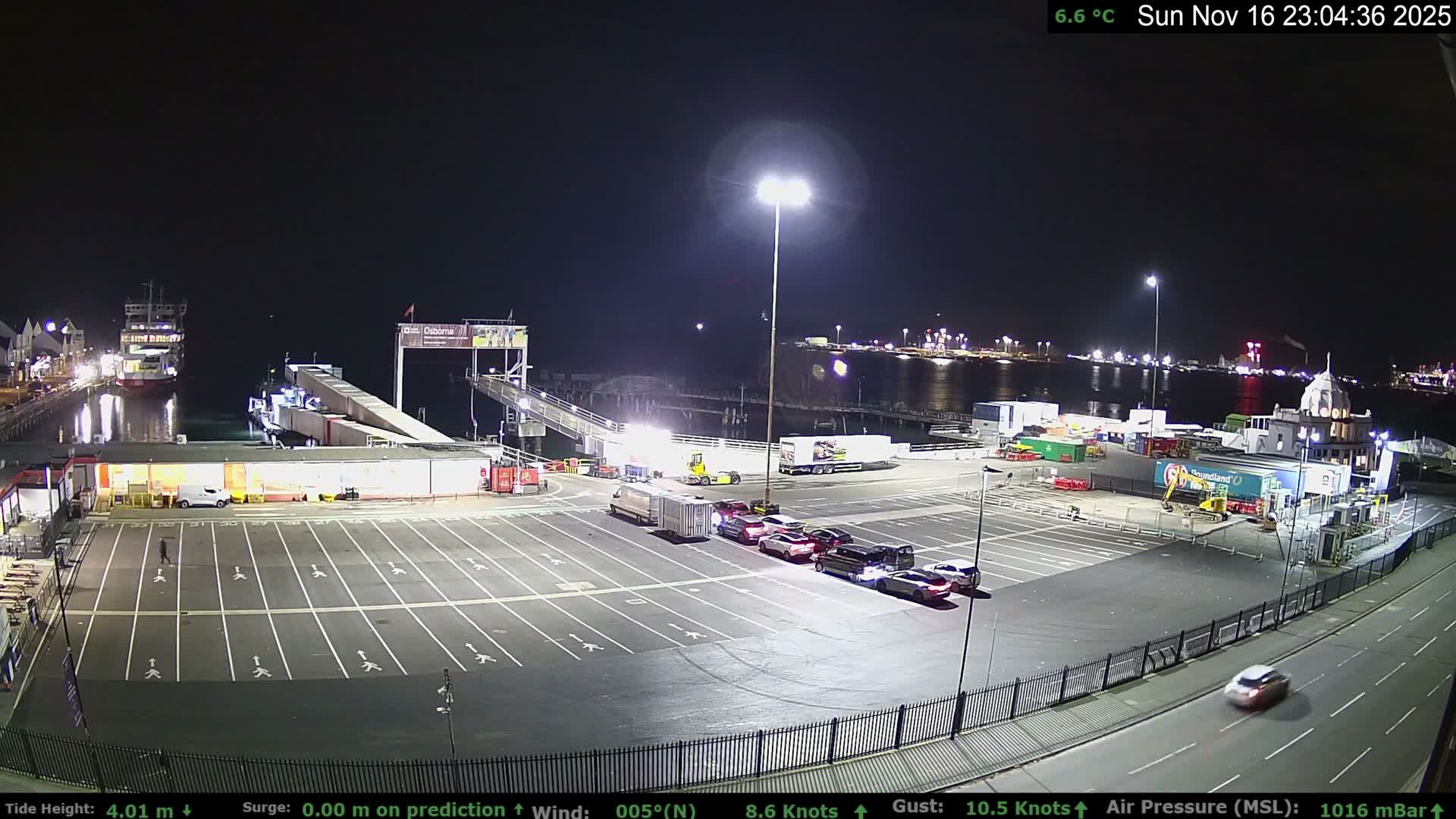 Southampton Vehicle Ferry Terminal Live Cam -  Southampton, Hampshire, South East, England, United Kingdom