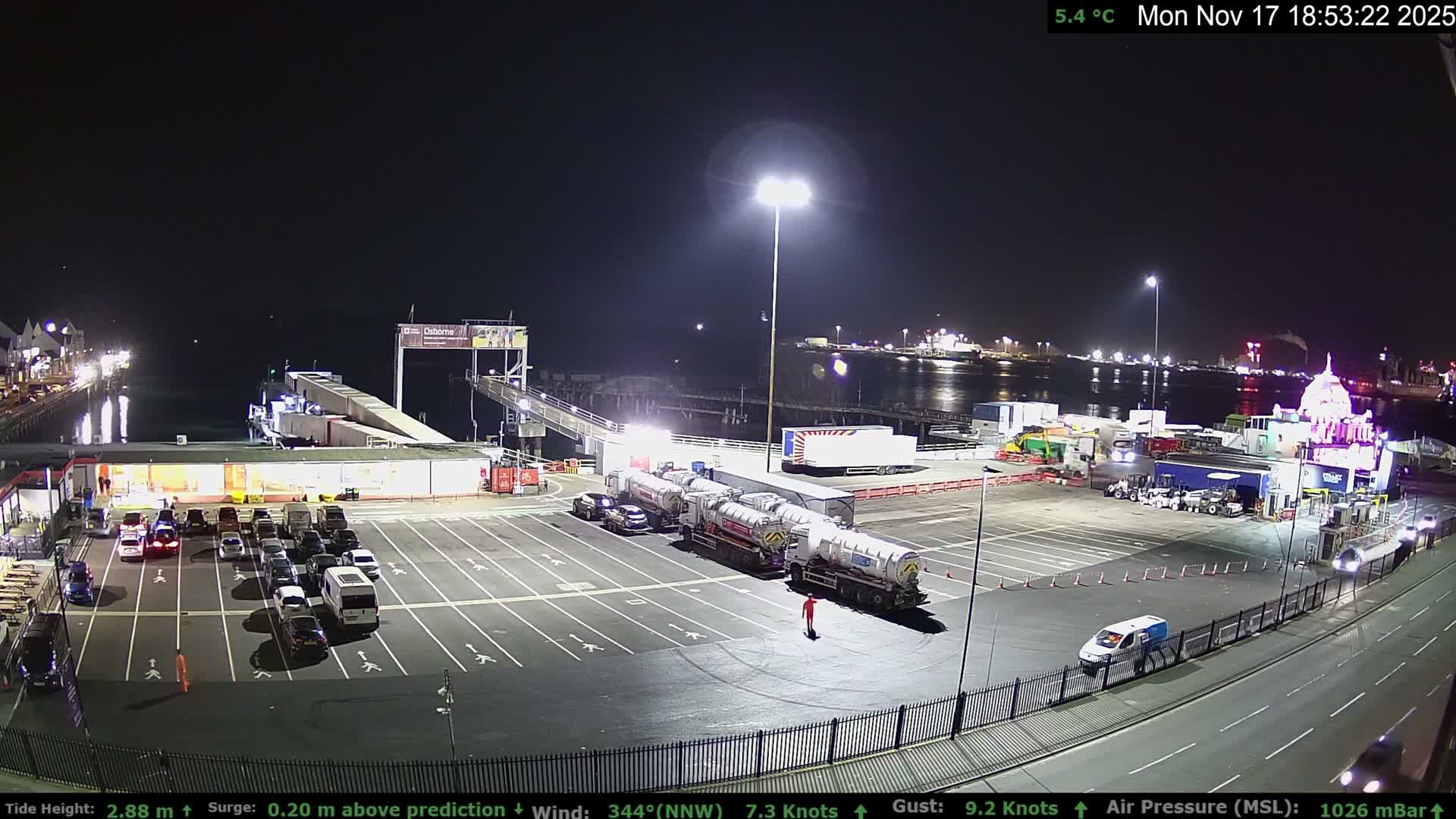 Southampton Vehicle Ferry Terminal Live Cam -  Southampton, Hampshire, South East, England, United Kingdom