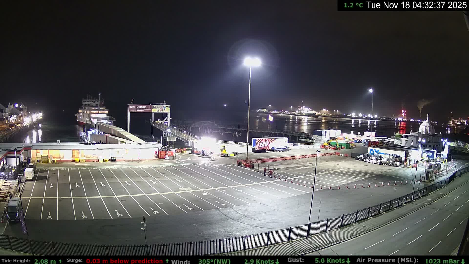 Southampton Vehicle Ferry Terminal Live Cam -  Southampton, Hampshire, South East, England, United Kingdom