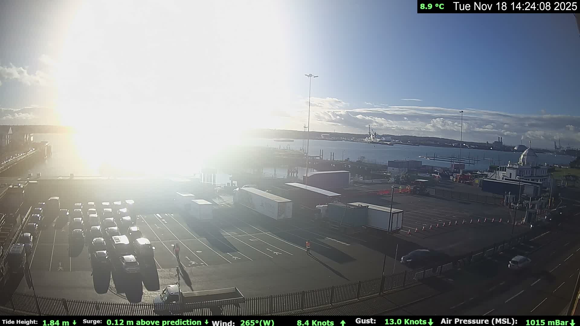 Southampton Vehicle Ferry Terminal Live Cam -  Southampton, Hampshire, South East, England, United Kingdom